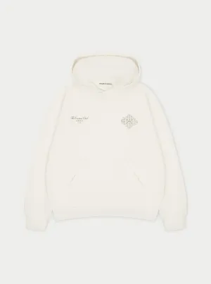 EMBLEM OUTLINE HOODIE - OFF WHITE