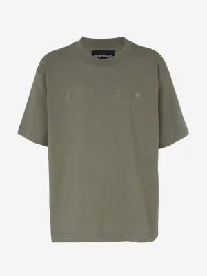Emporio Armani Boys Logo T-Shirt in Green