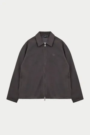 FAUX SUEDE WORKER JACKET - CHARCOAL