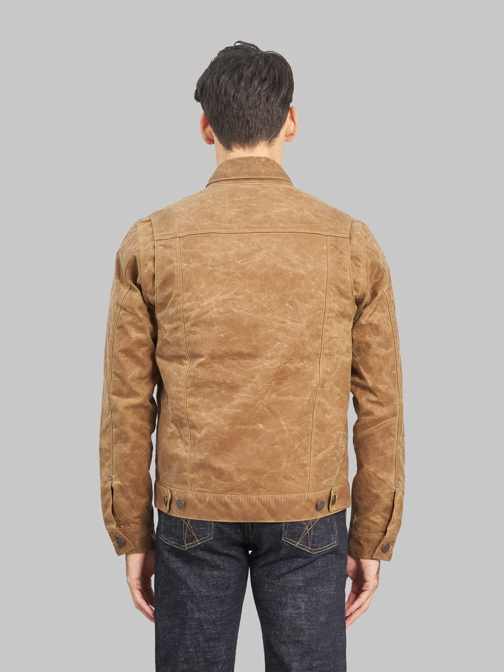 Freenote Cloth Riders Jacket Waxed Canvas Rust