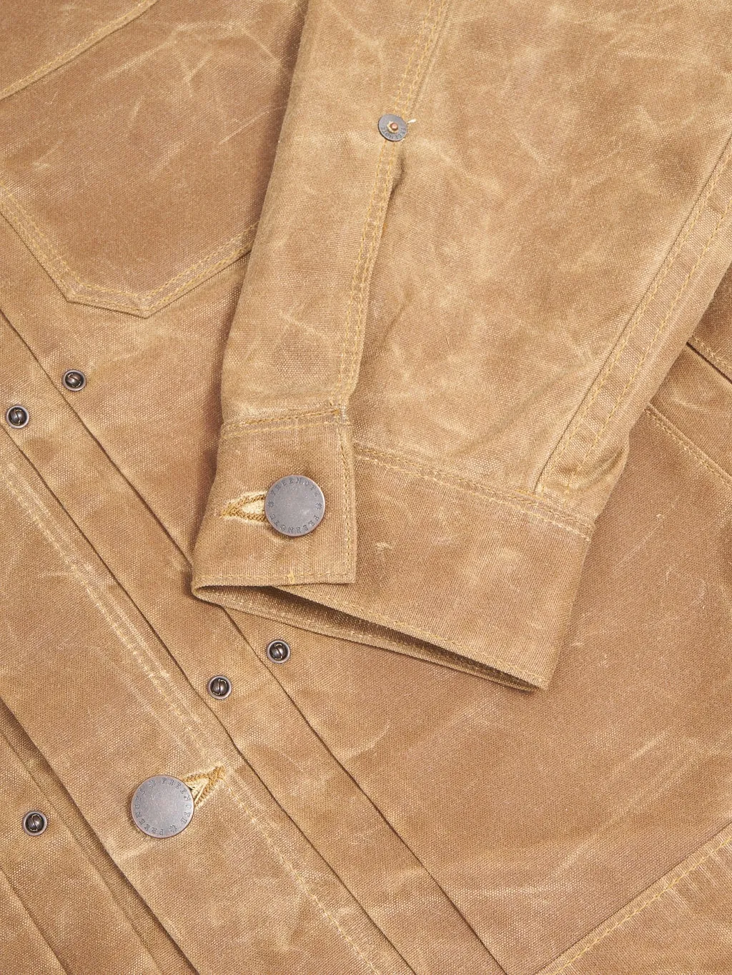 Freenote Cloth Riders Jacket Waxed Canvas Rust
