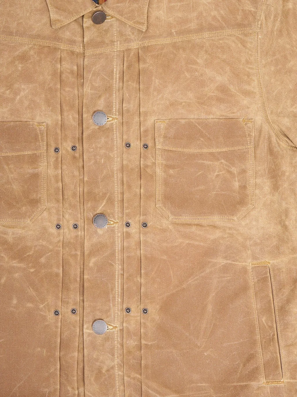 Freenote Cloth Riders Jacket Waxed Canvas Rust
