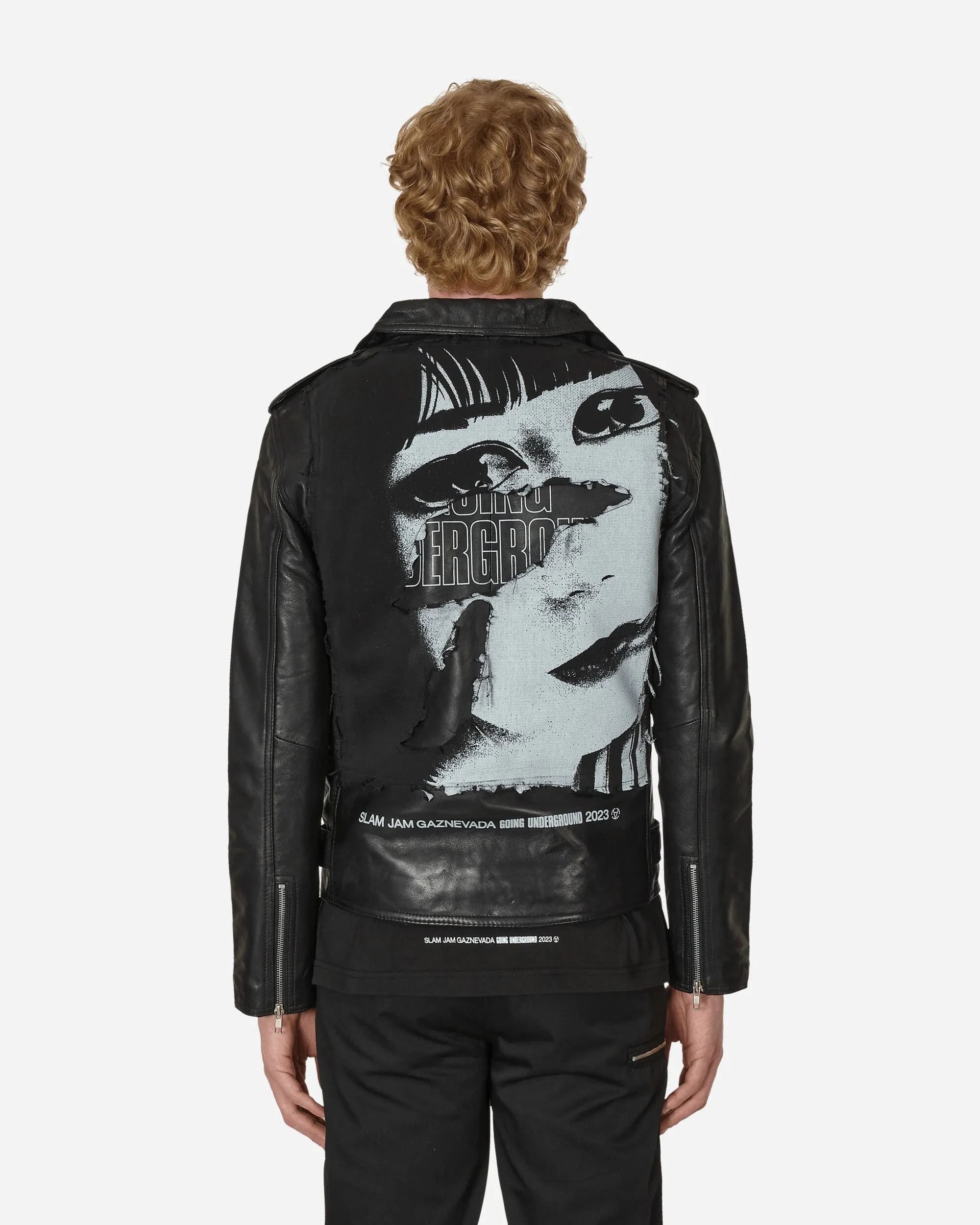 Gaznevada Leather Jacket Black