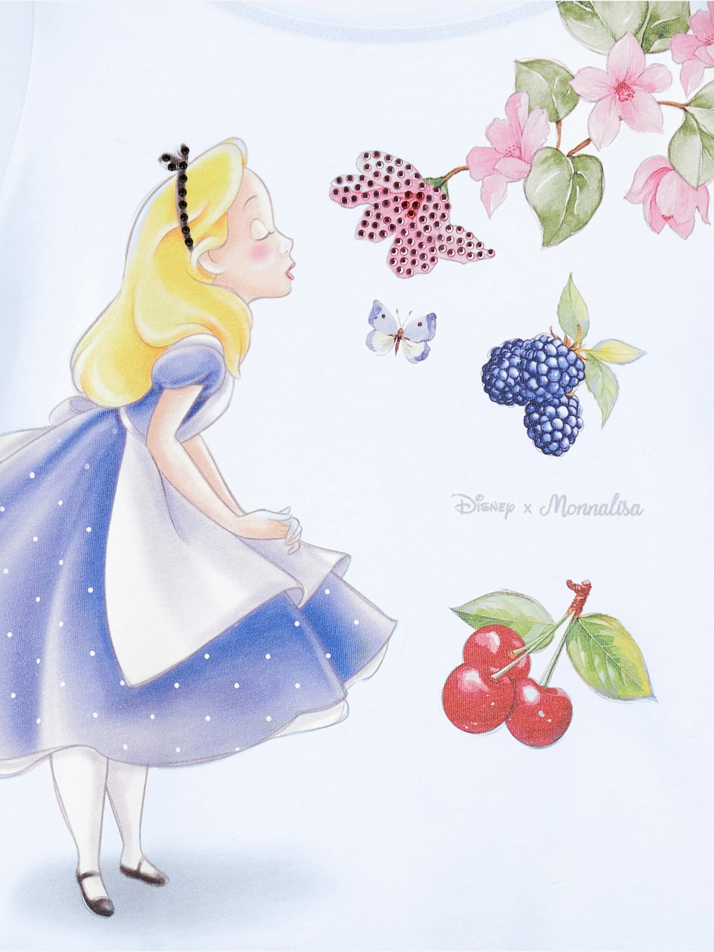 Girls Alice In Wonderland T-Shirt in Blue