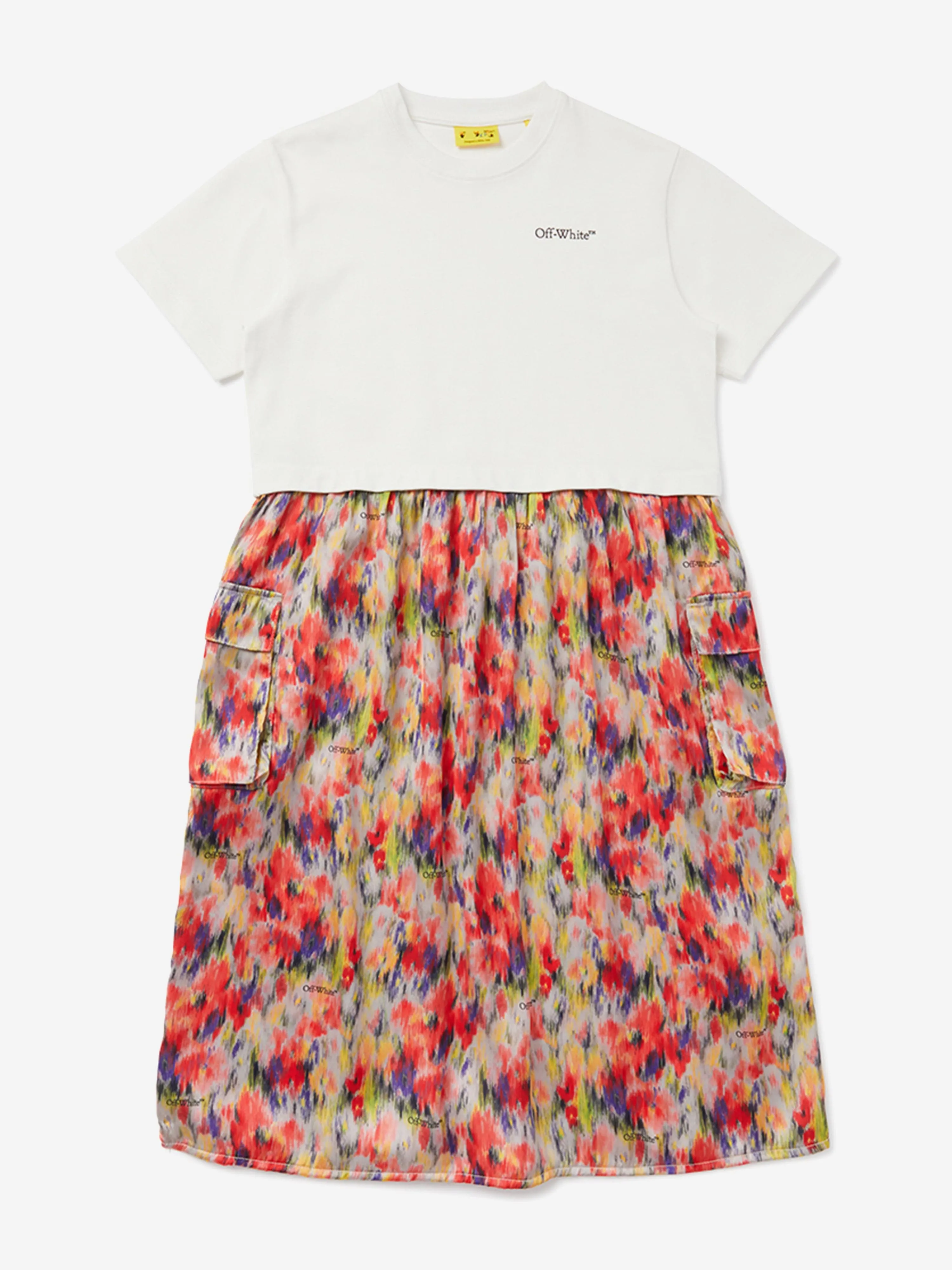 Girls All Over Chine Mix Dress in Multicolour