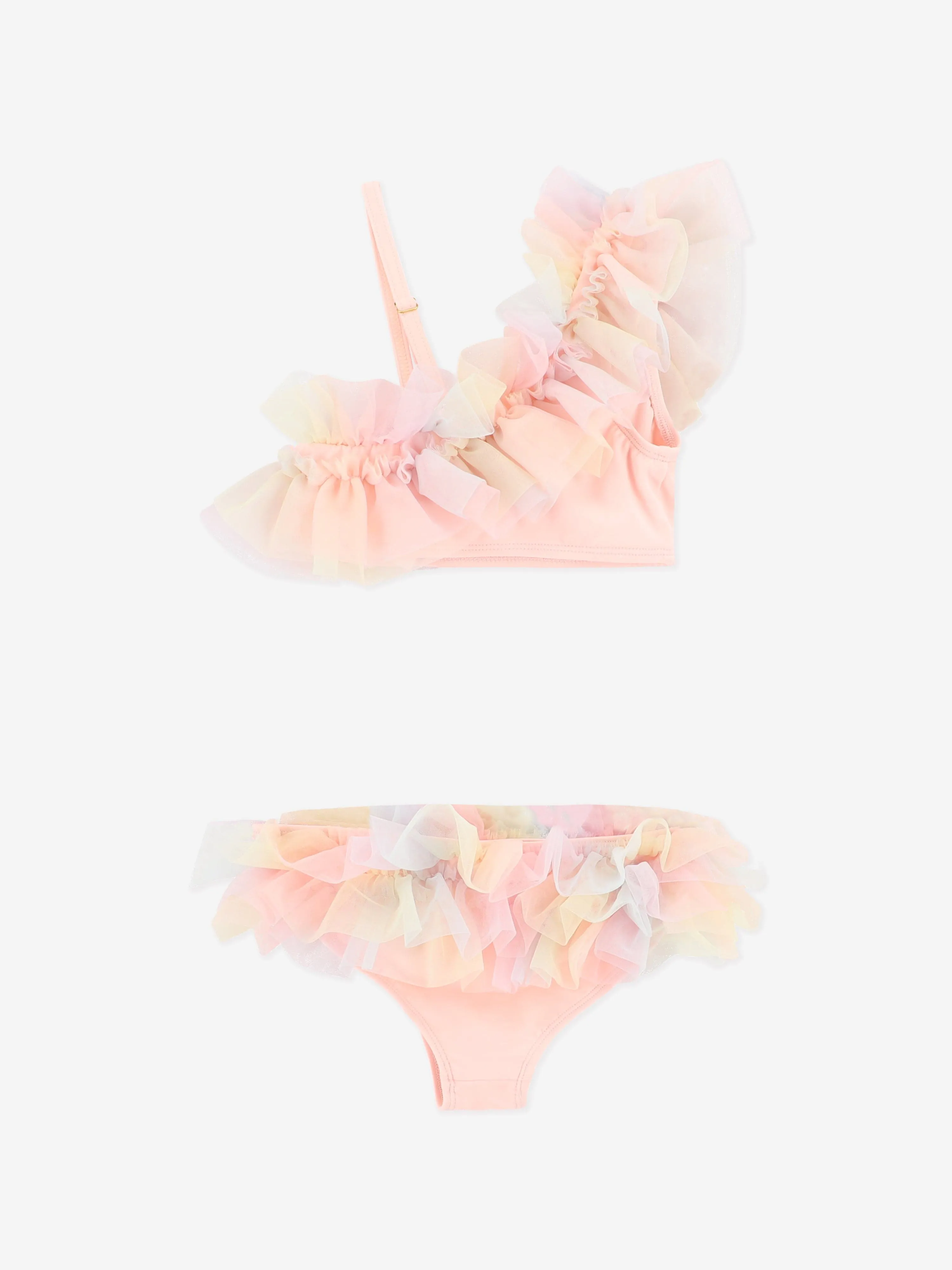 Girls Athens Rainbow Bikini in Pink