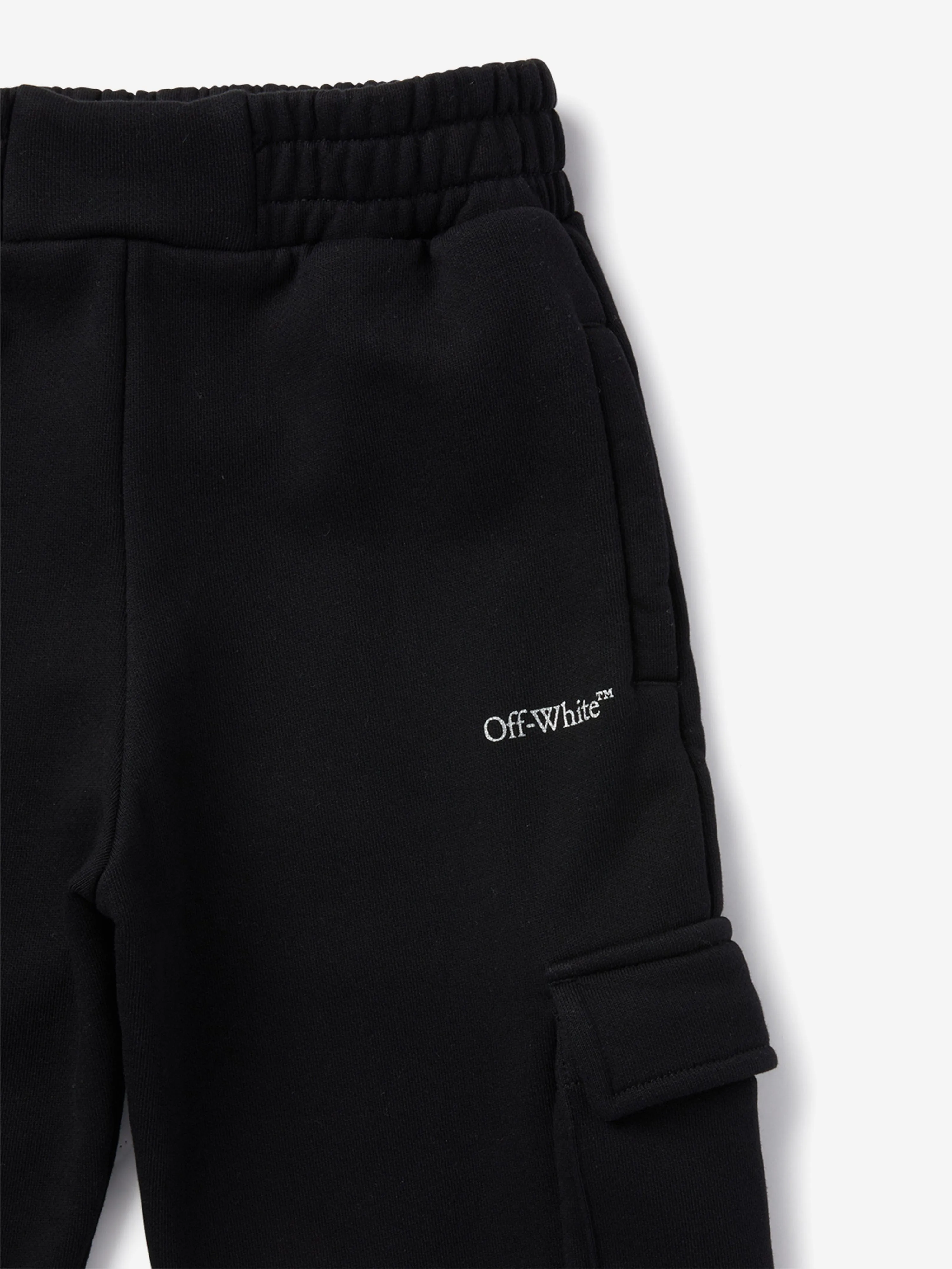 Girls Bookish Cargo Sweatpants in Black