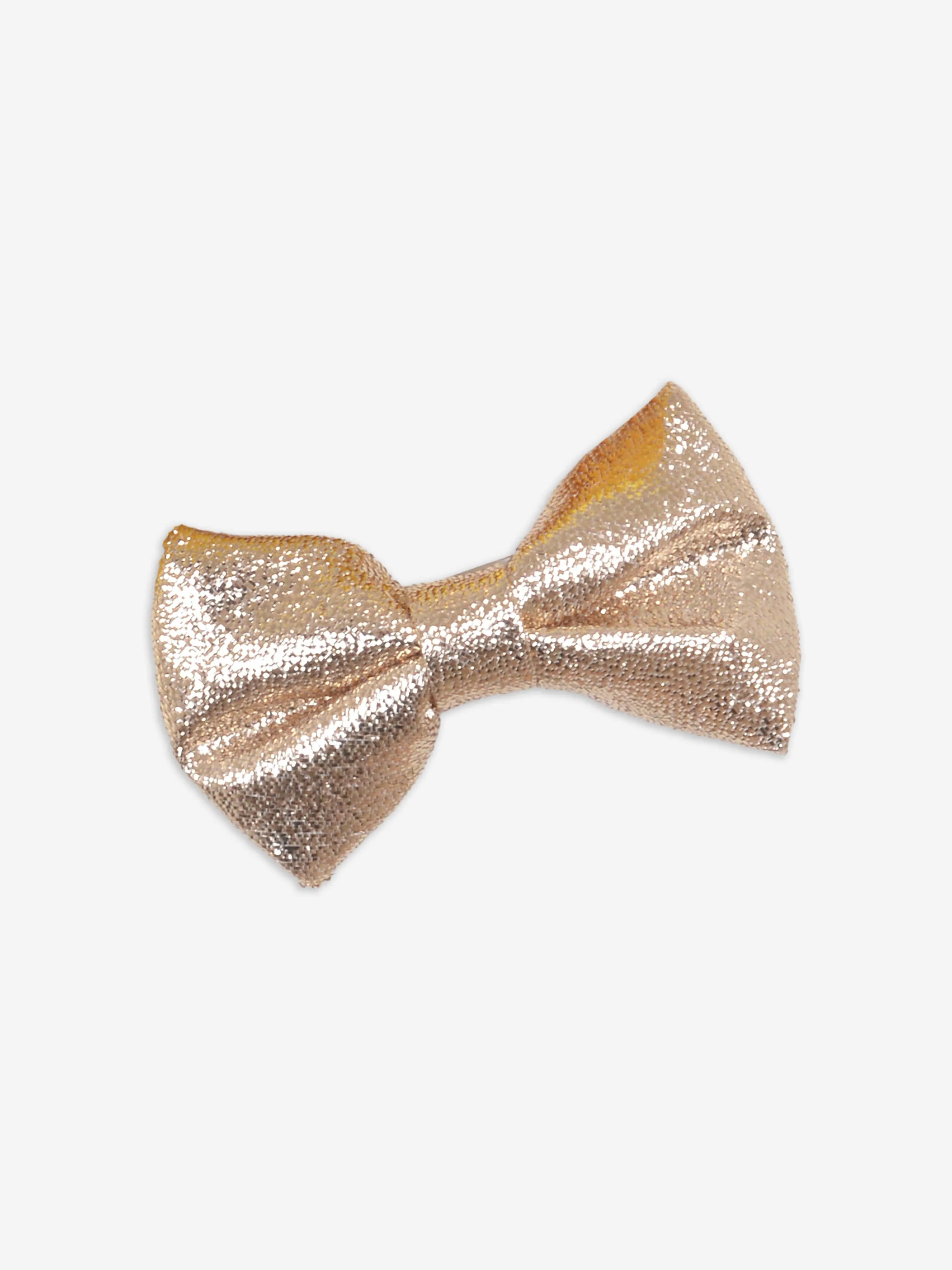 Girls Bow Hairclip Set in Gold