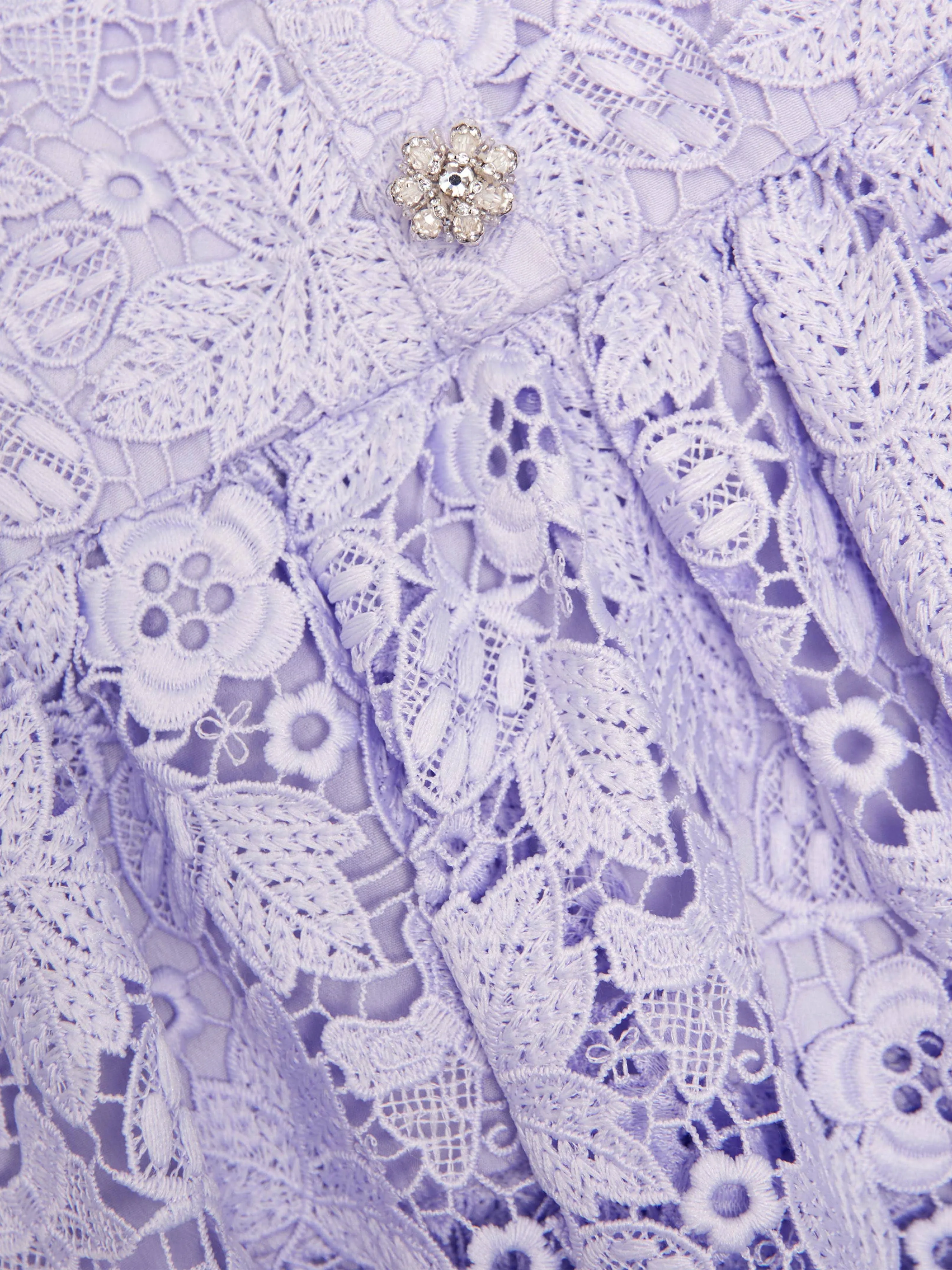 Girls Butterfly Lace Dress in Purple
