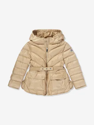 Girls Down Padded Argenno Short Parka in Beige