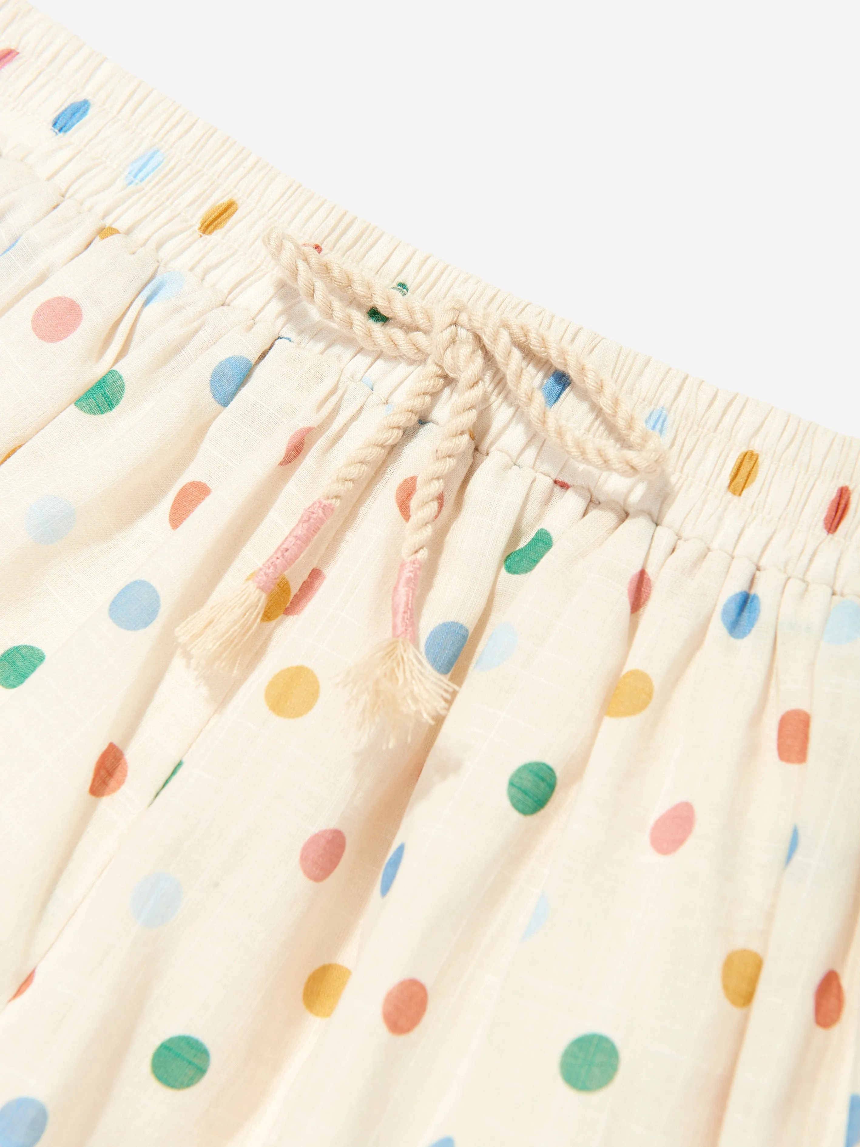 Girls Everley Embroidered Shorts in Ivory