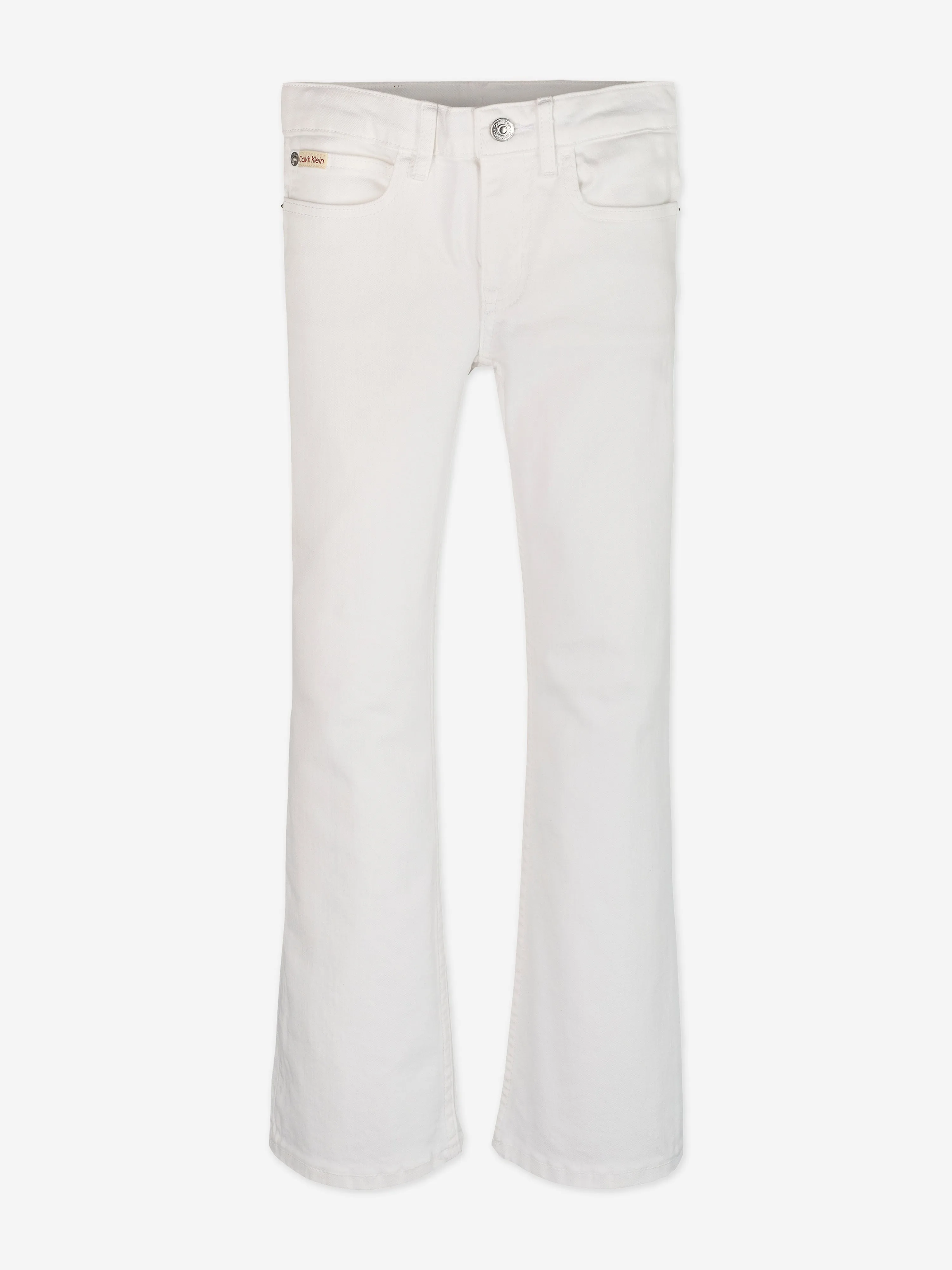 Girls Flared Jeans in White