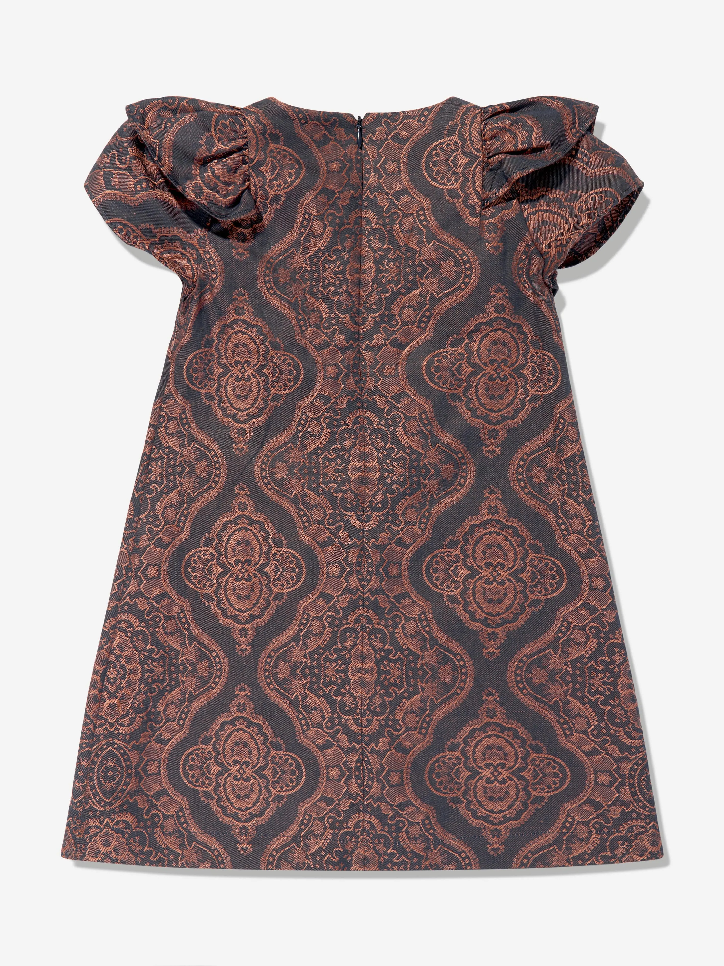 Girls Jacquard Dress in Navy
