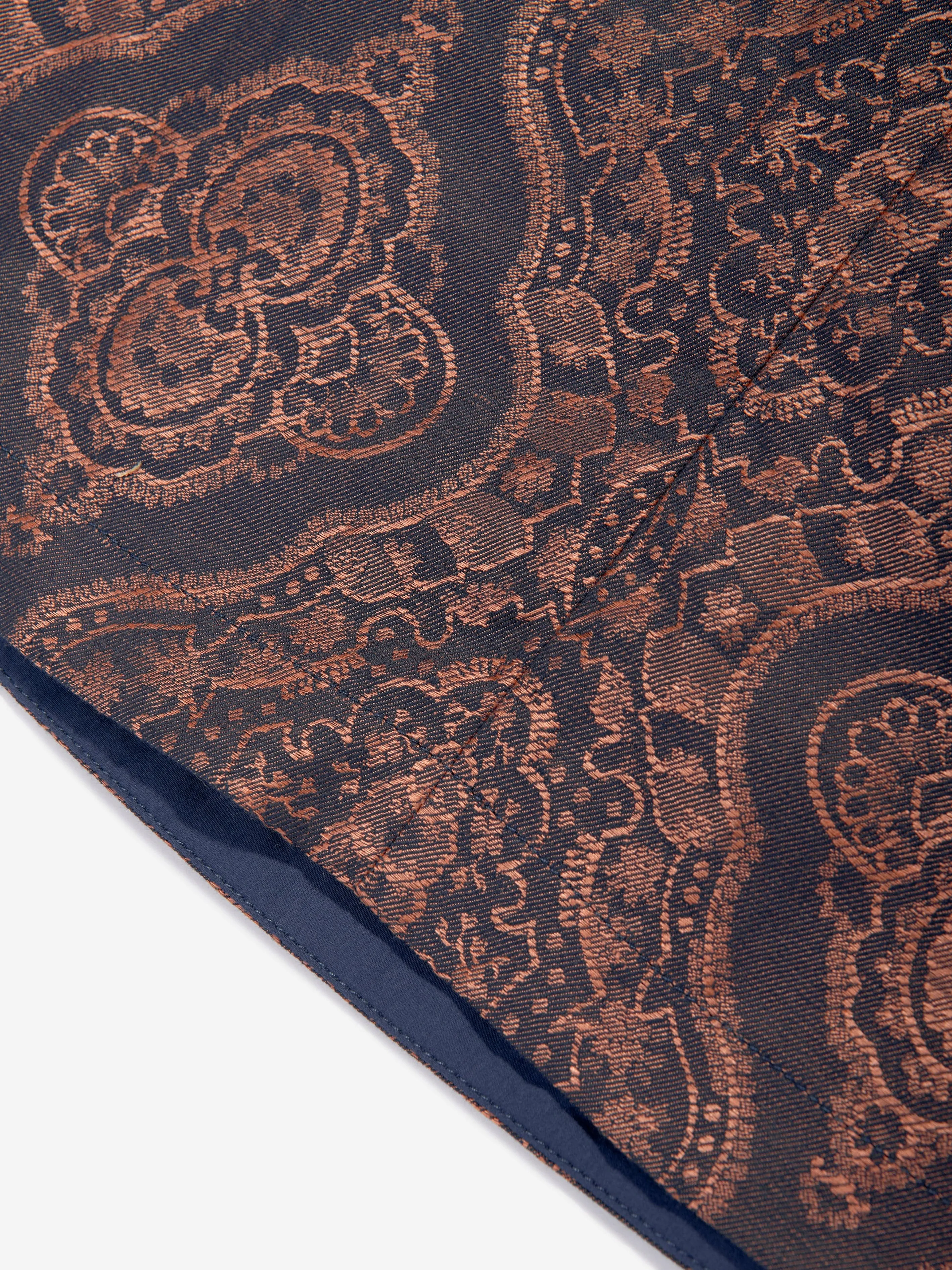 Girls Jacquard Dress in Navy