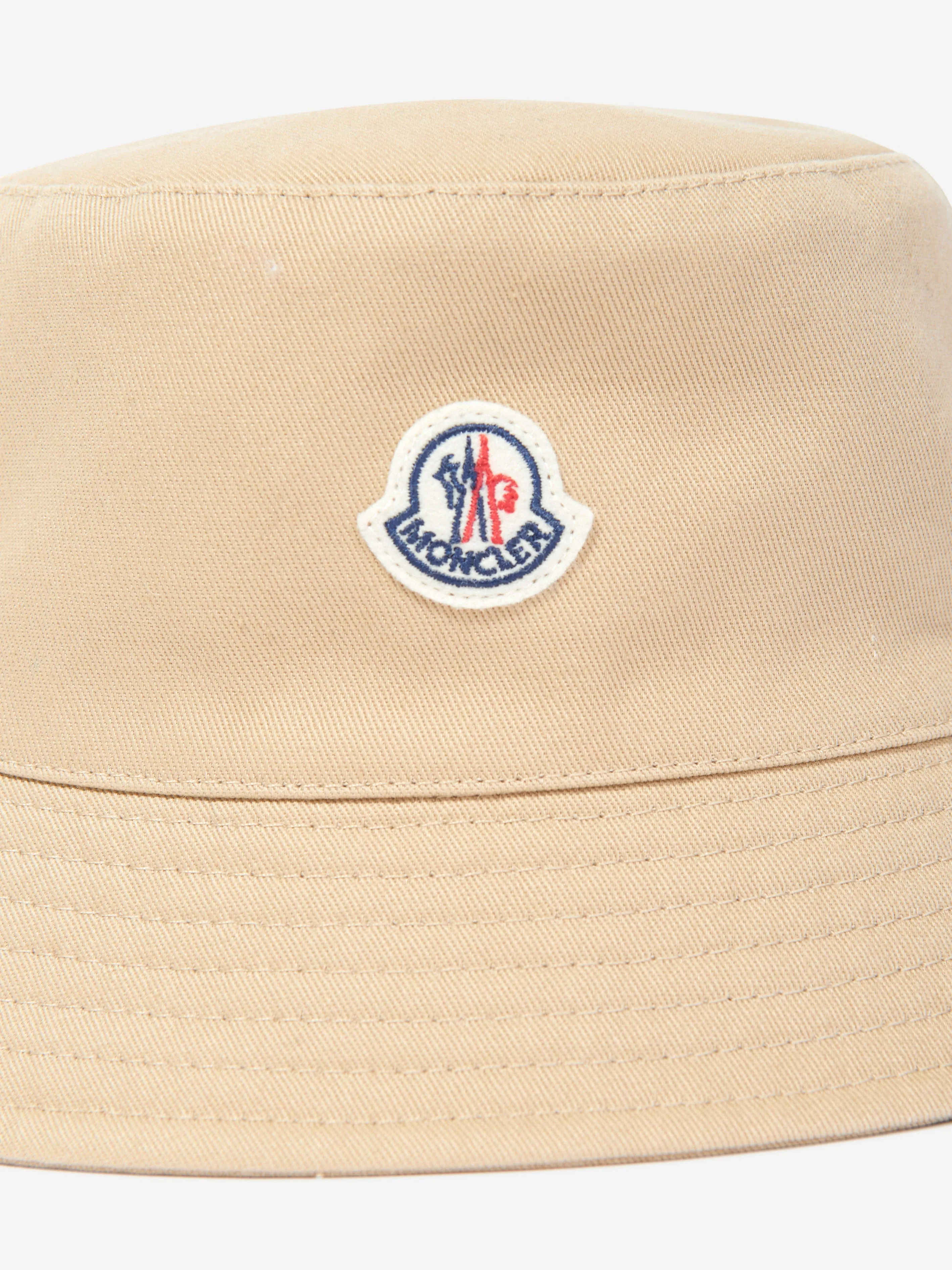 Girls Logo Bucket Hat in Beige