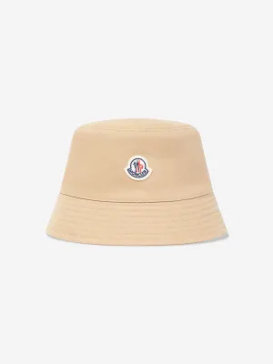 Girls Logo Bucket Hat in Beige