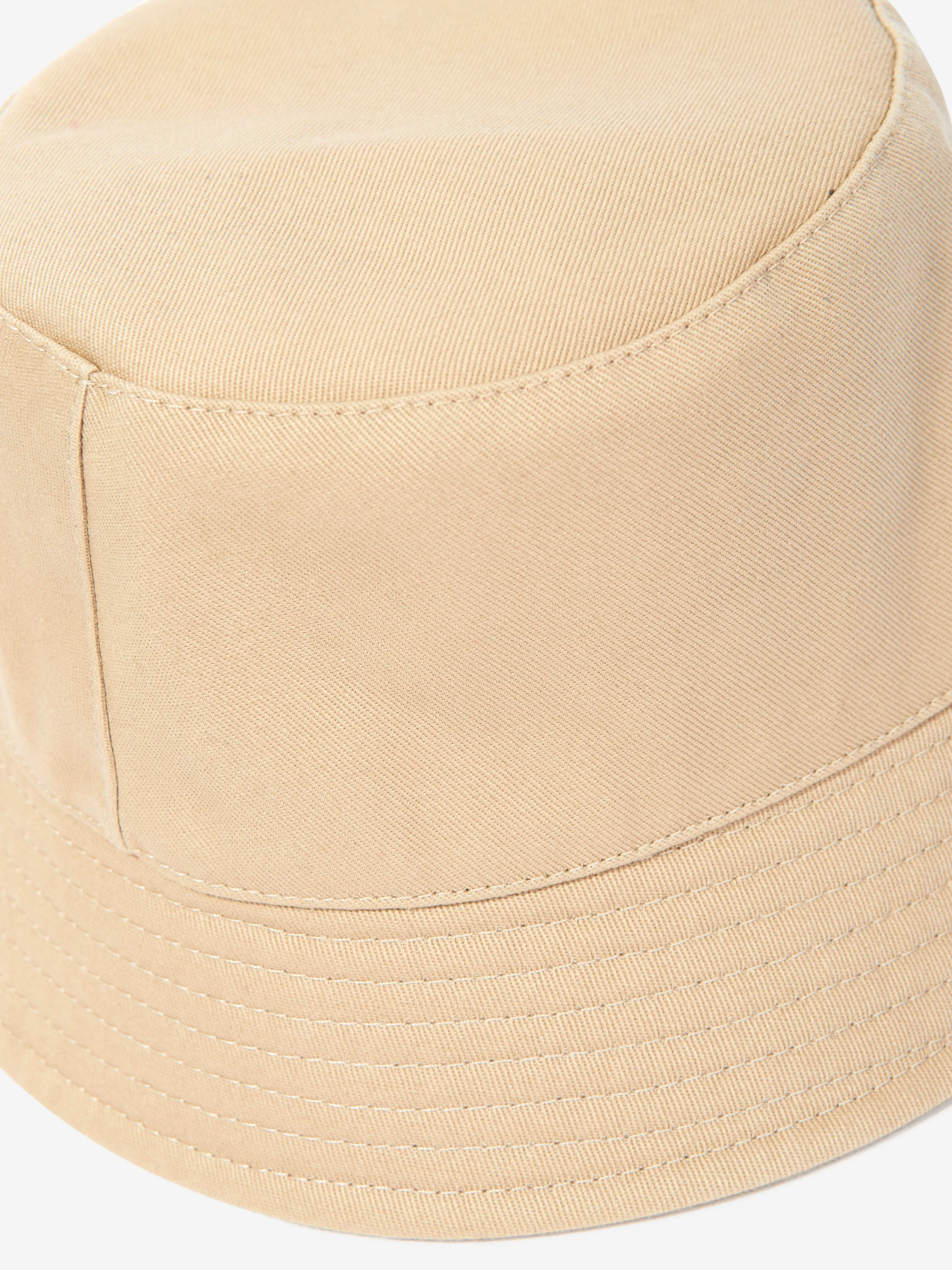 Girls Logo Bucket Hat in Beige