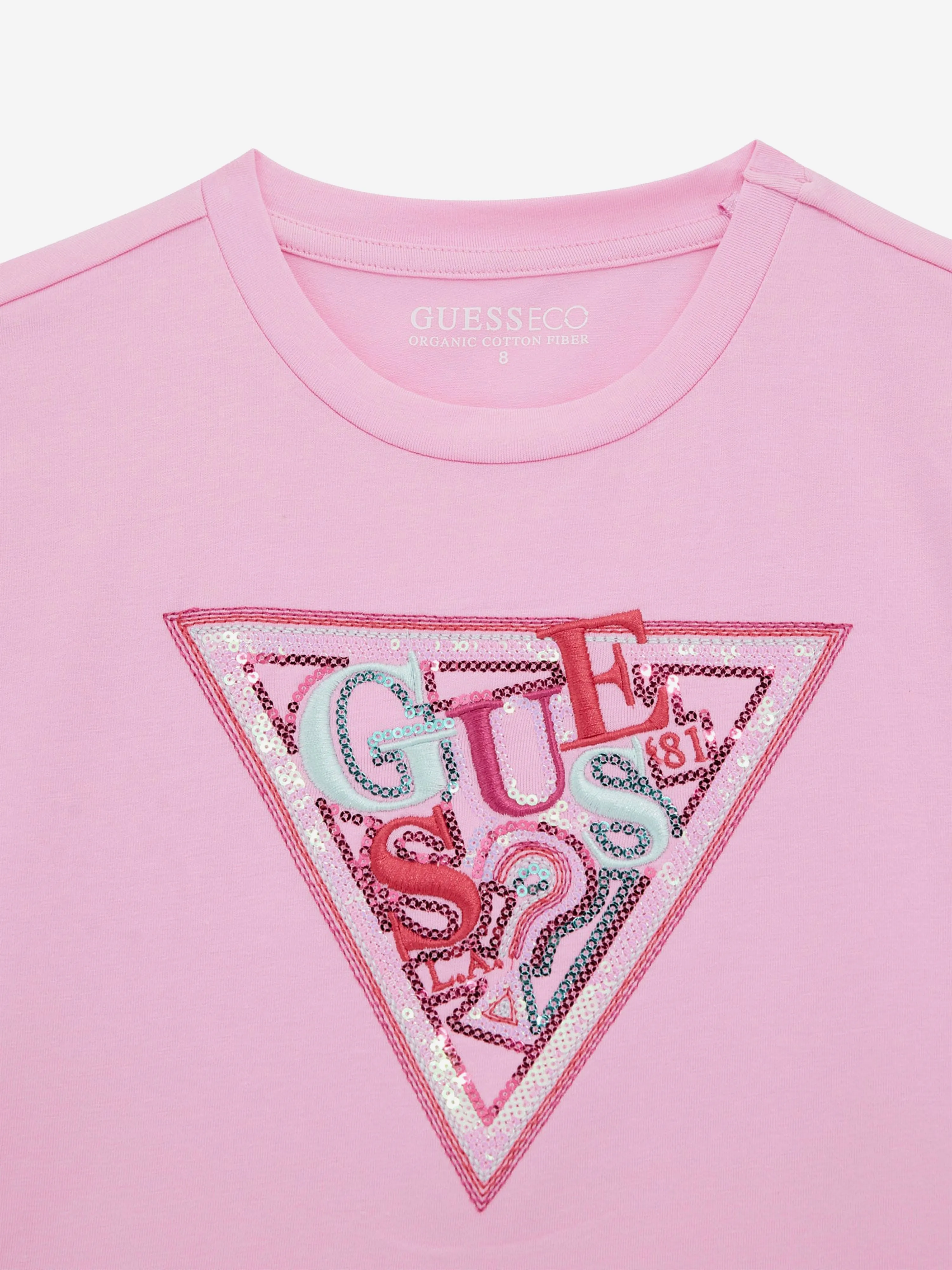 Girls Logo Midi T-Shirt in Pink