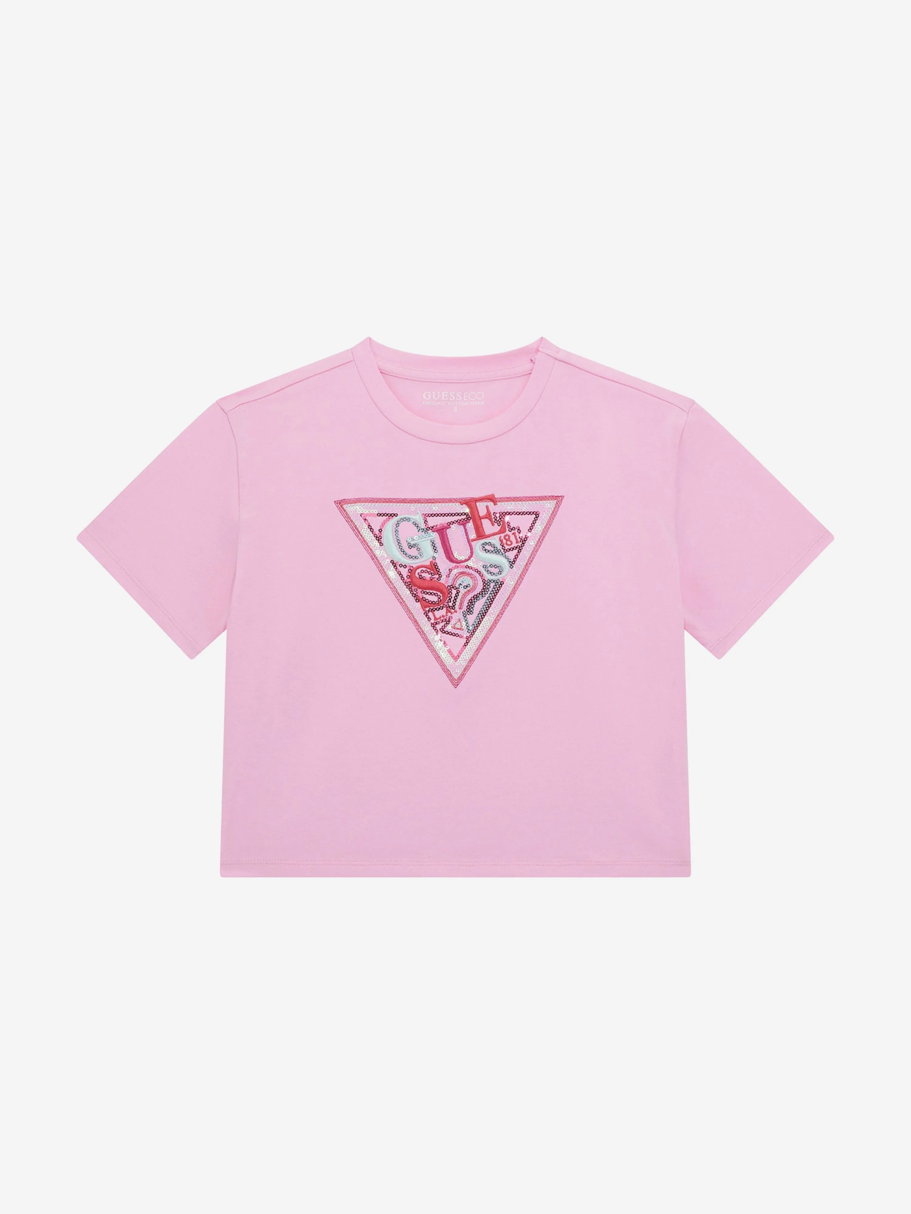 Girls Logo Midi T-Shirt in Pink