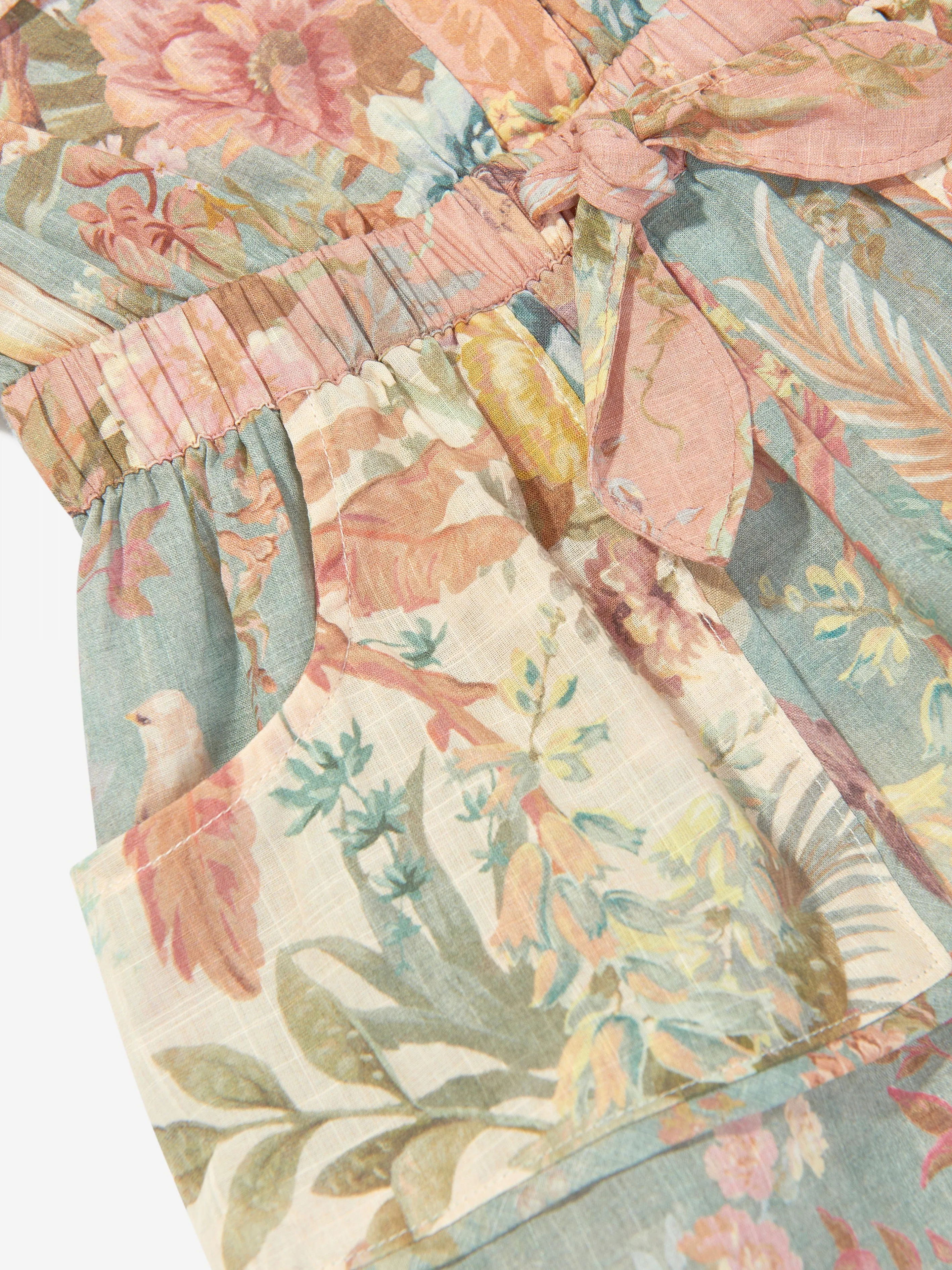 Girls Tallow Pocket Playsuit in Multicolour
