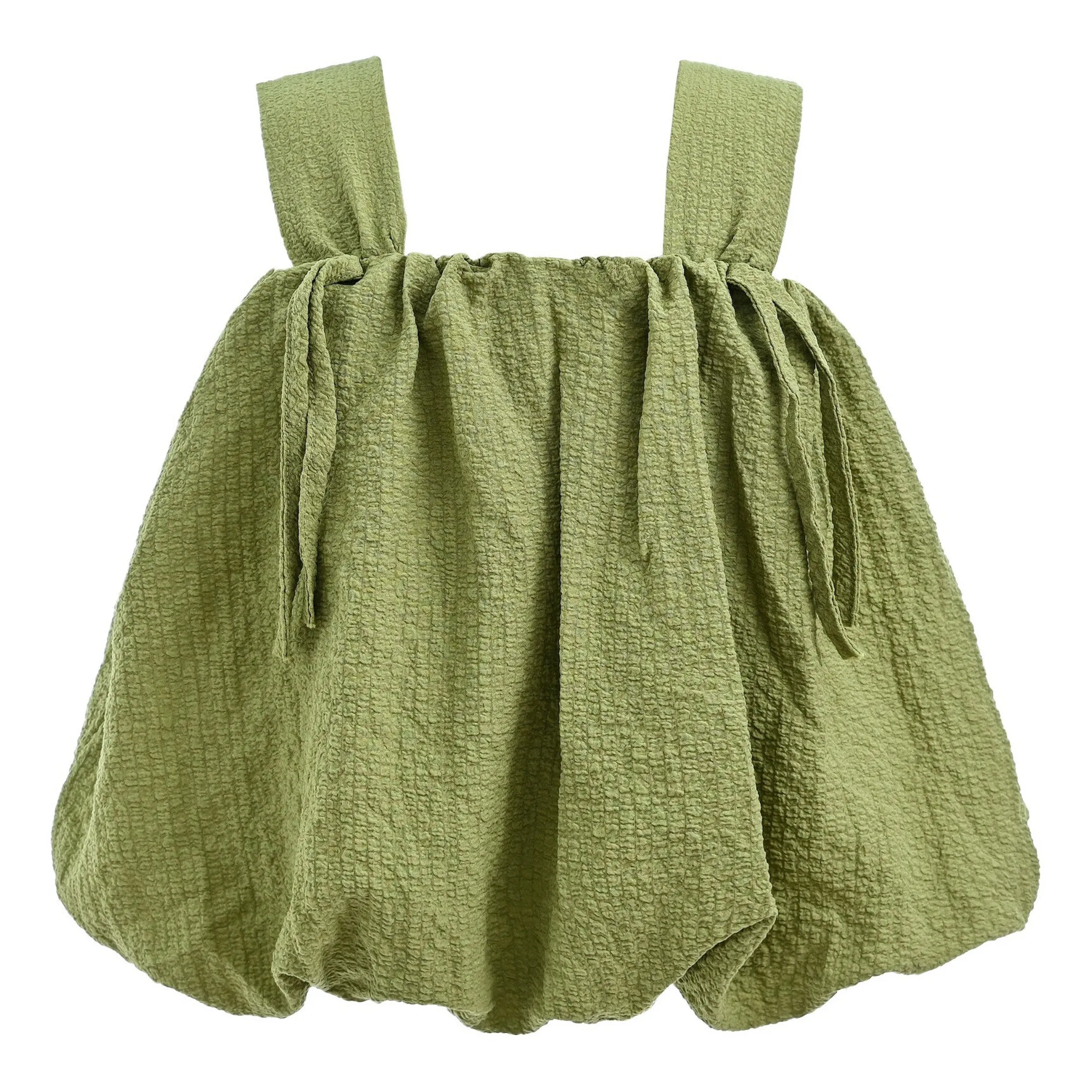 Green Pleated Summer Outfit