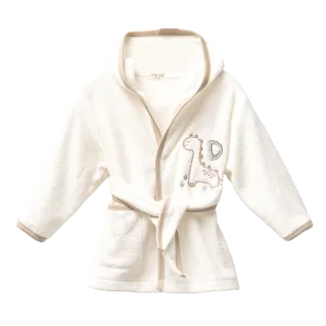 Ivory Dino Graphic Bathrobe