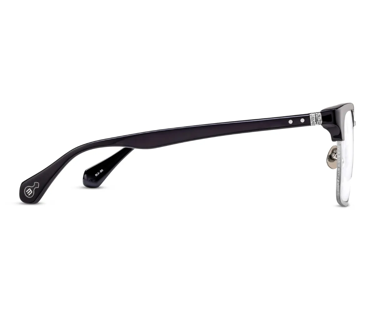 M2063 BLACK - BRUSHED SILVER 52