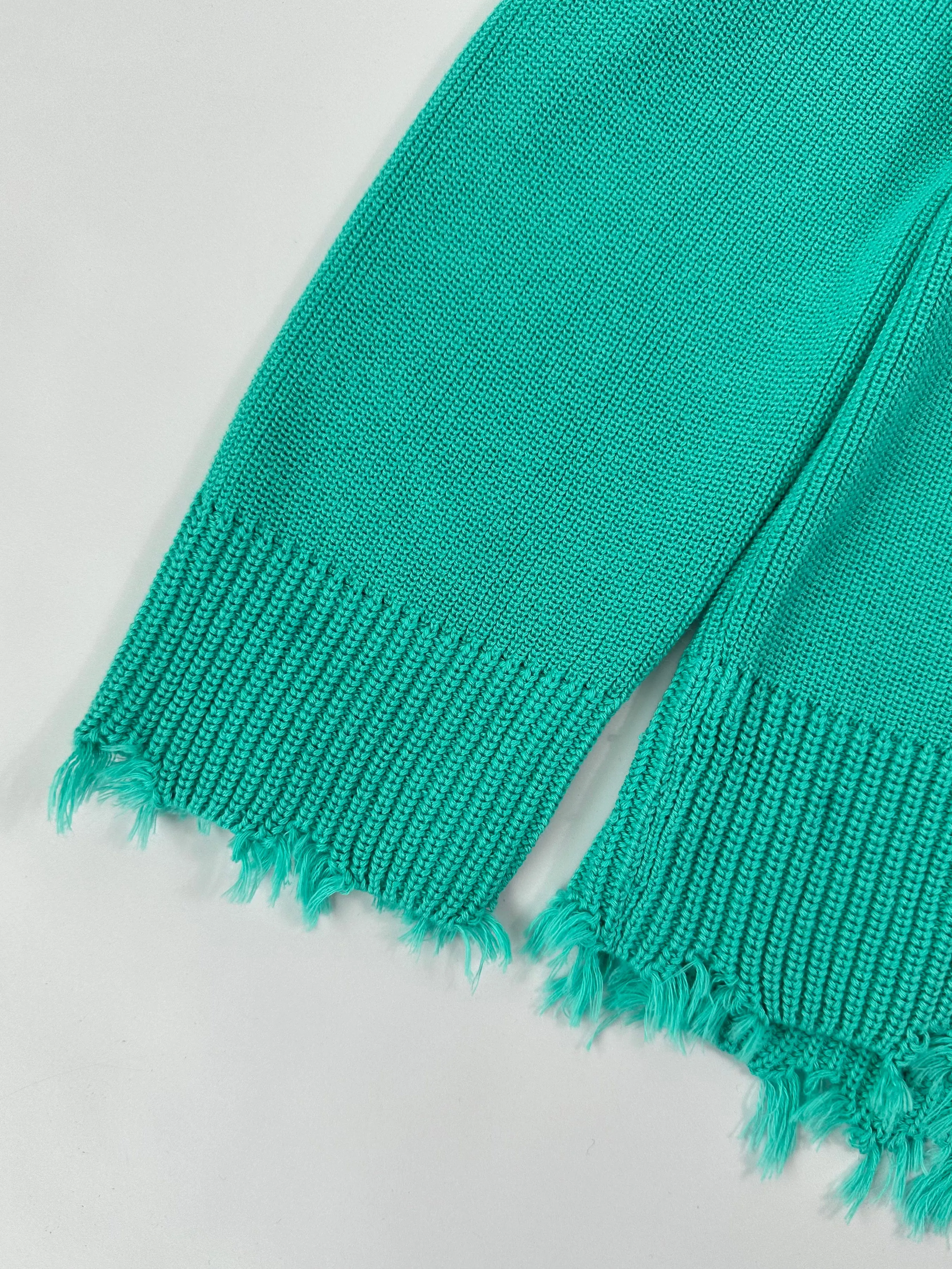 Maglione Con Cappuccio E Orli Sfilacciati