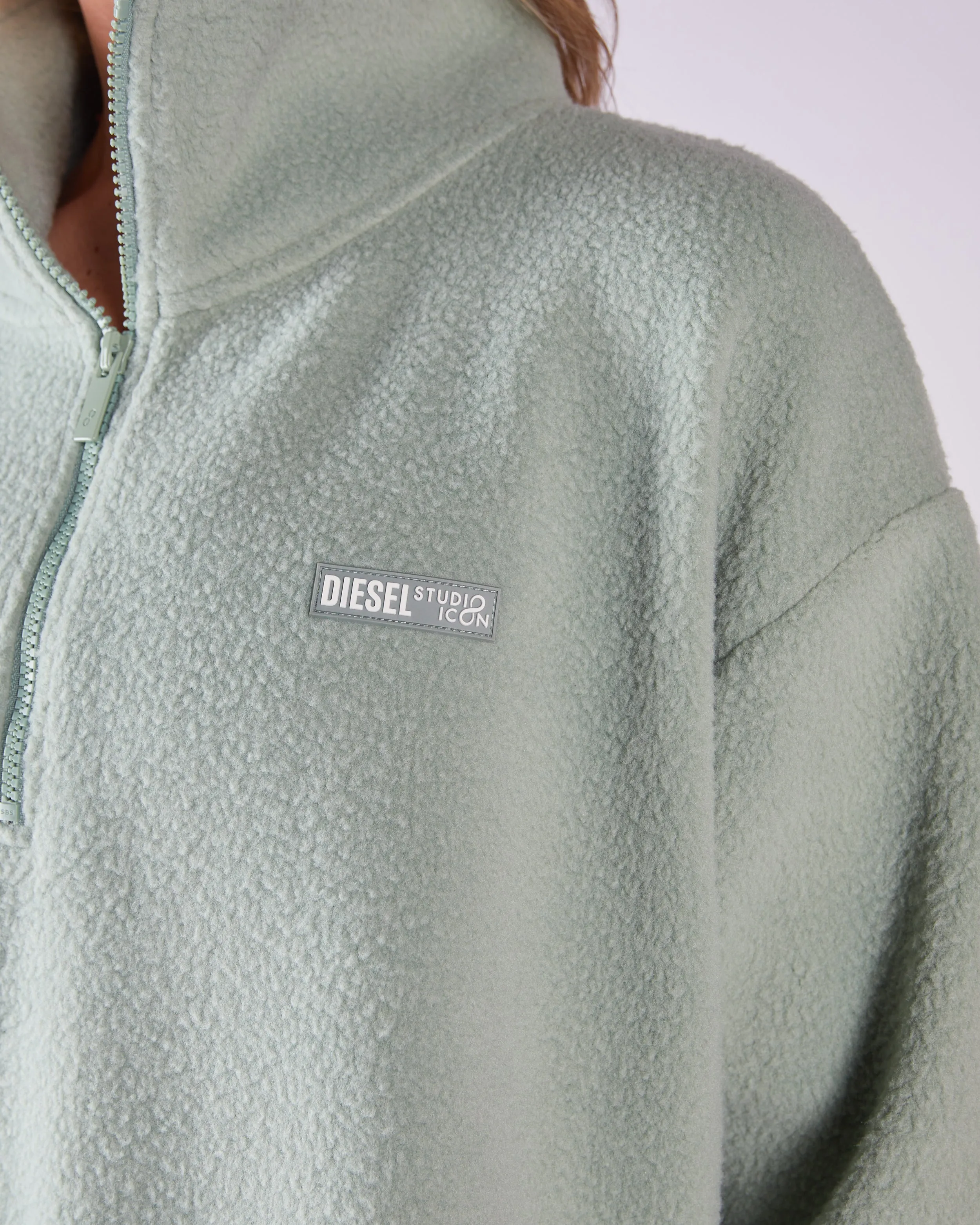 Mazie Fleece Half Zip Moss Green