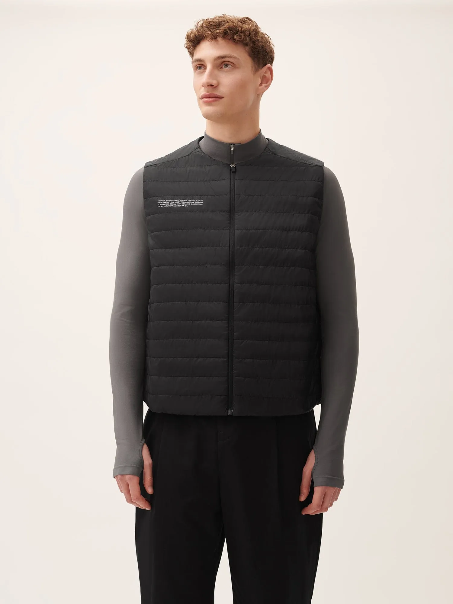 Mens Flower-Warmth Lite Gilet—Black