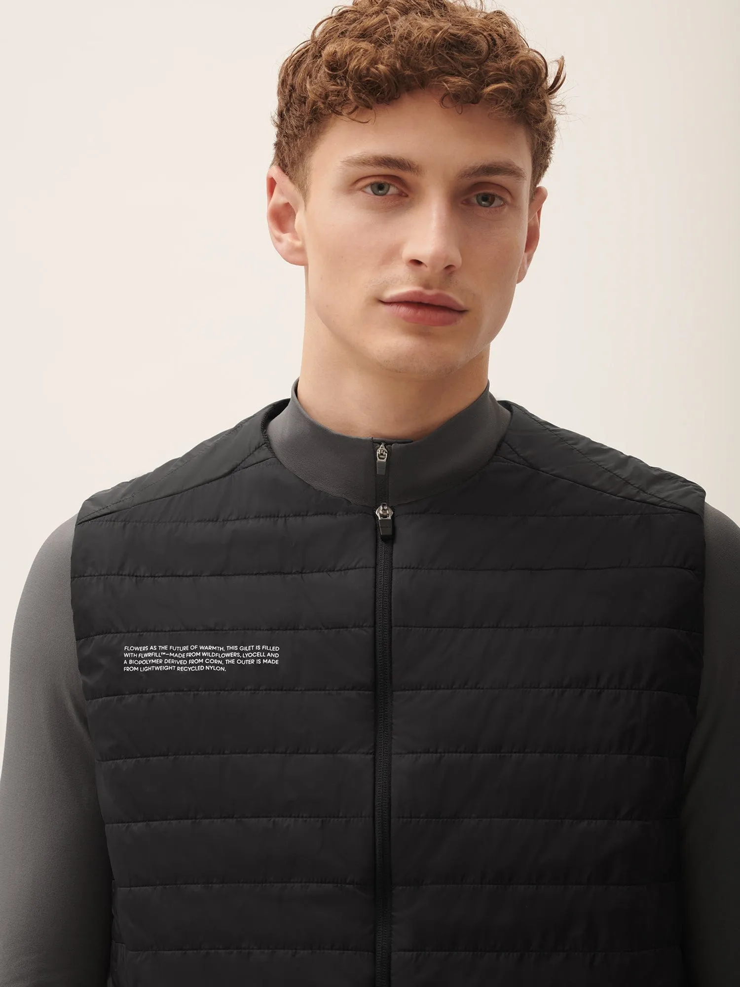 Mens Flower-Warmth Lite Gilet—Black