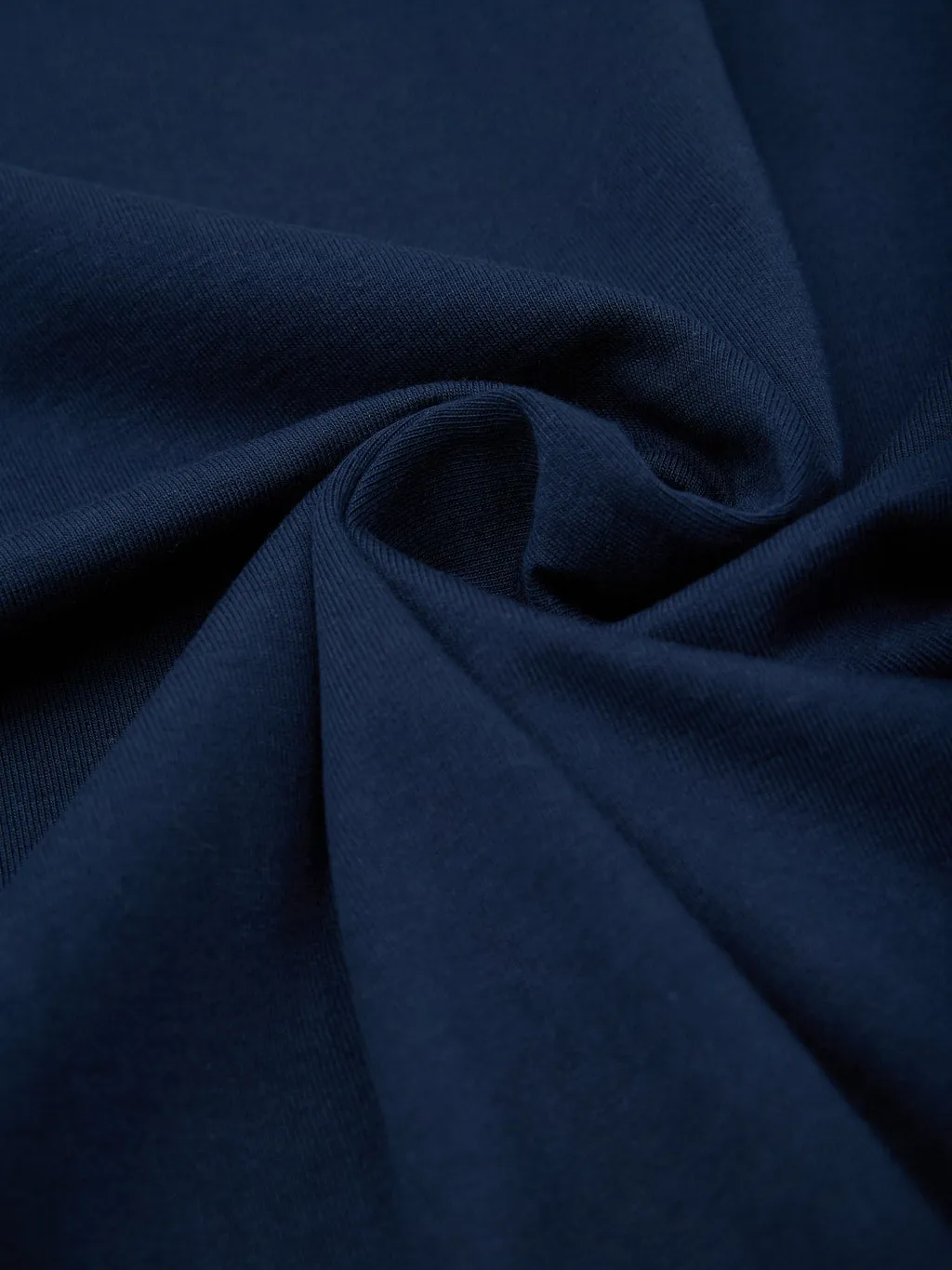 Merz b. Schwanen 215 2-Thread Heavyweight 7.2oz Crewneck Loopwheeled Classic Fit T-Shirt Ink Blue