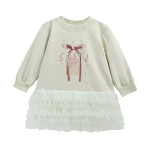 Mist Ruffle Ribbon Dress