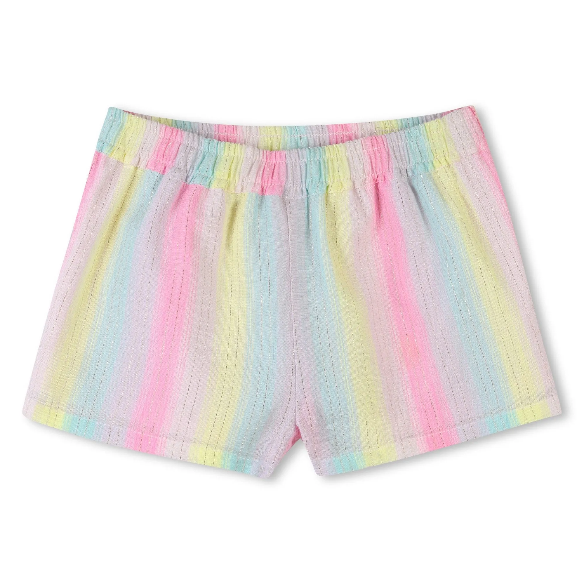 Multicolored Stripe Heart Shorts Set