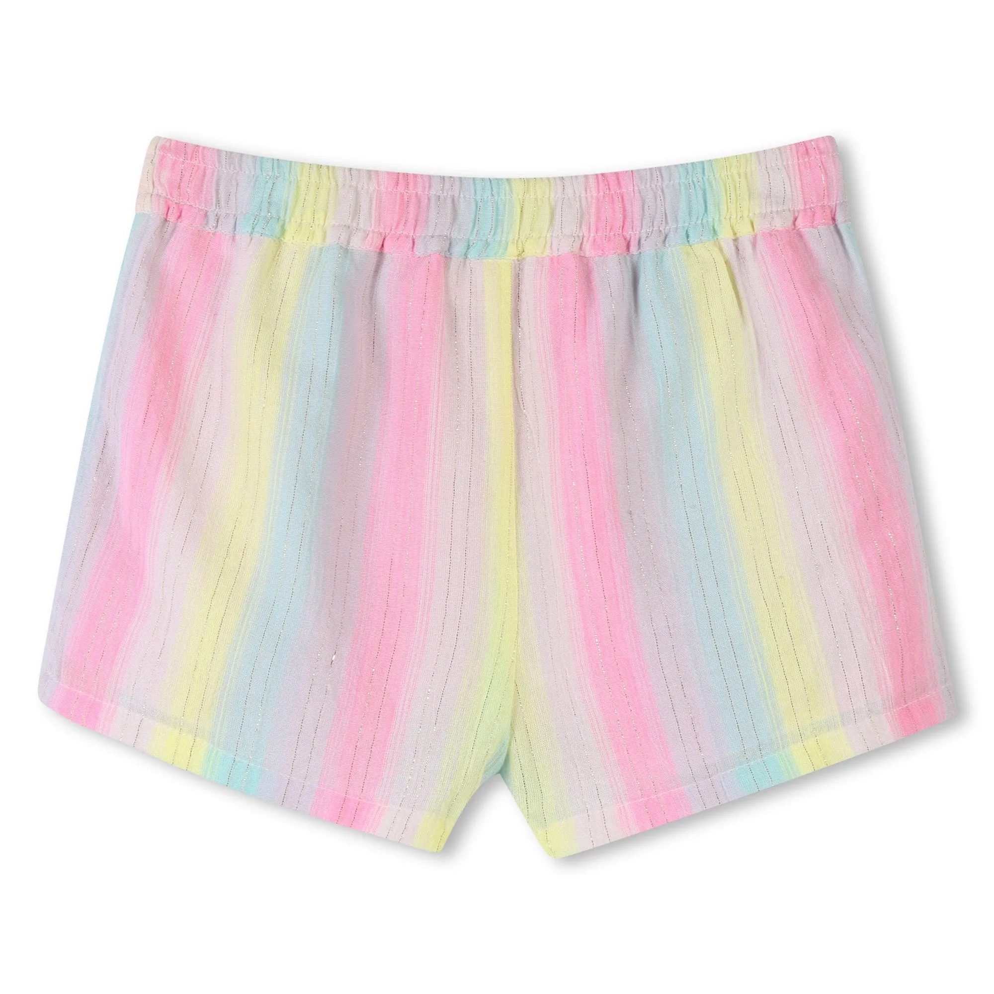 Multicolored Stripe Heart Shorts Set