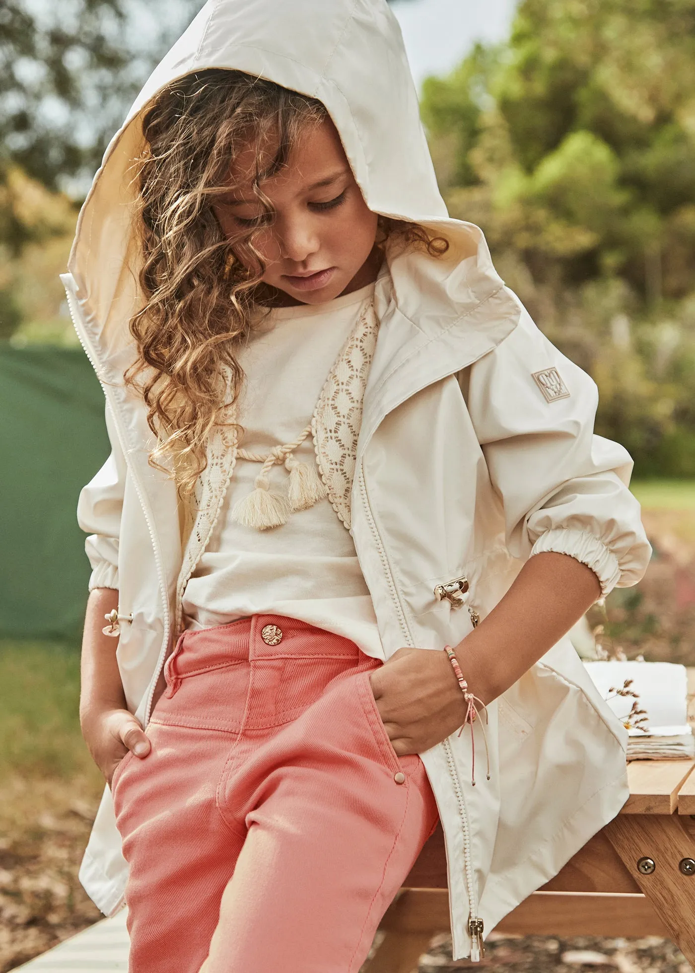 Natural Cream Windbreaker