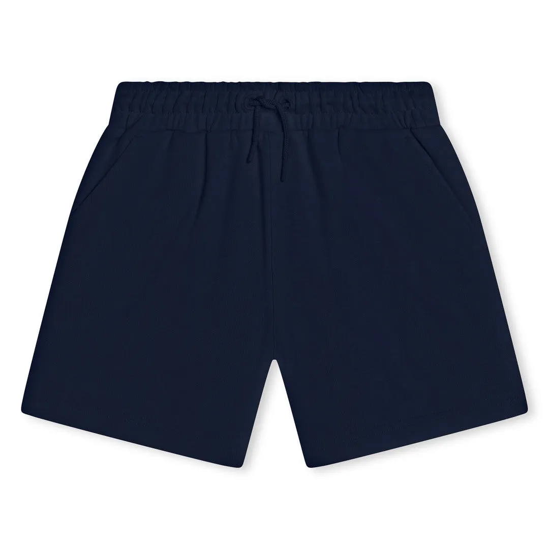 Navy Logo Cotton Shorts