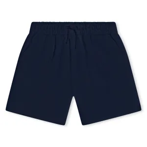 Navy Logo Cotton Shorts