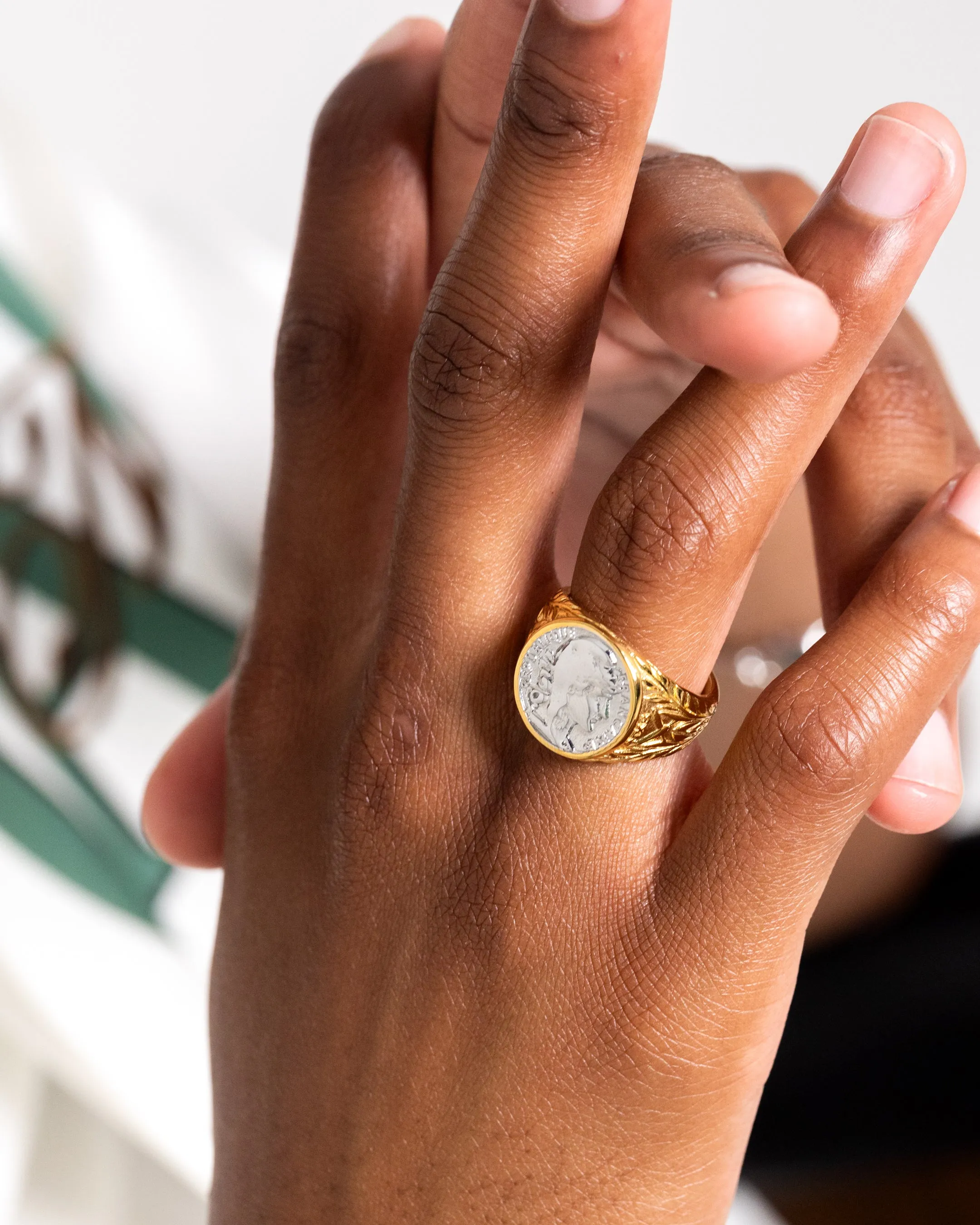 NXS Gladiator Ring Gold/White Gold