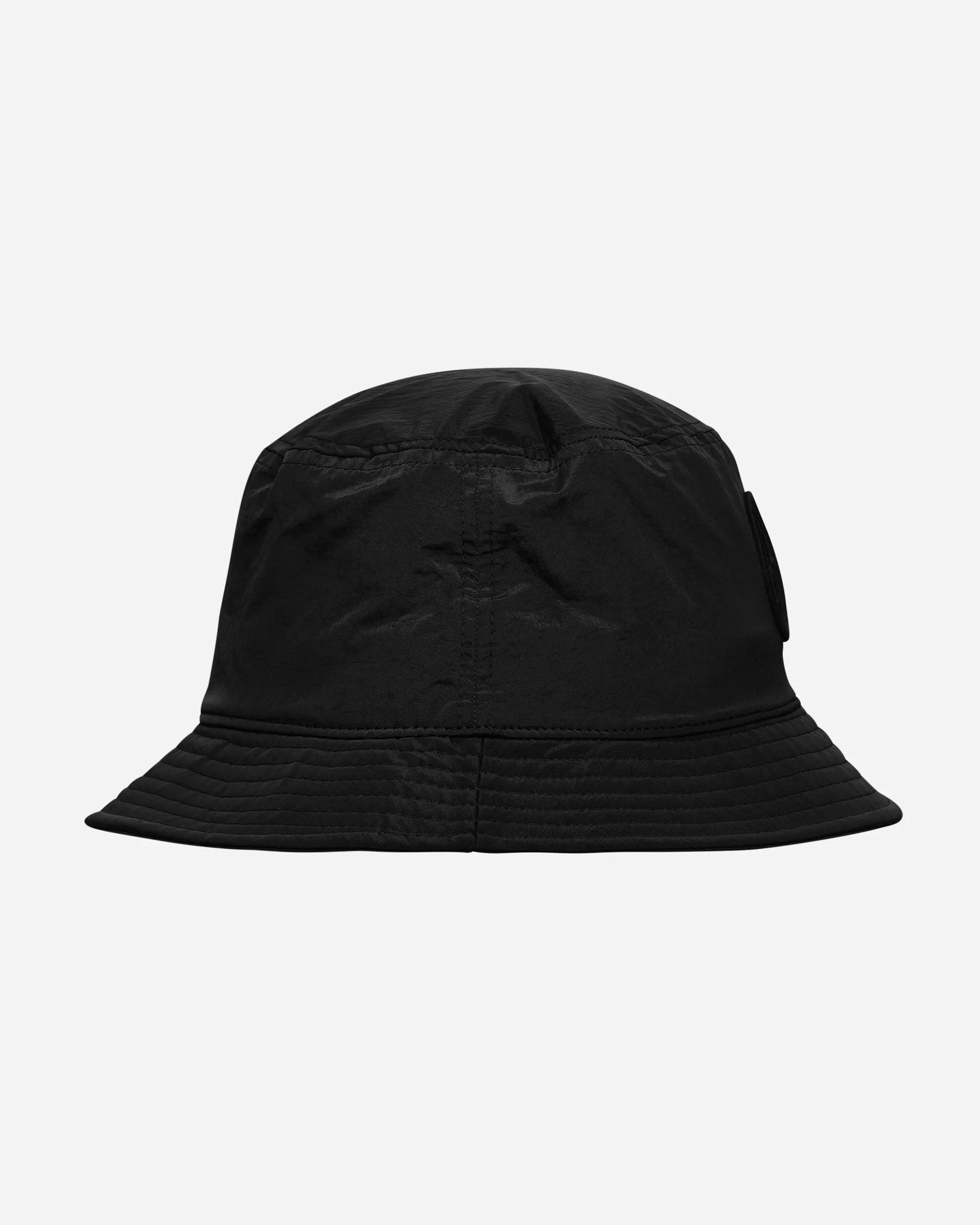 Nylon Metal Bucket Hat Black