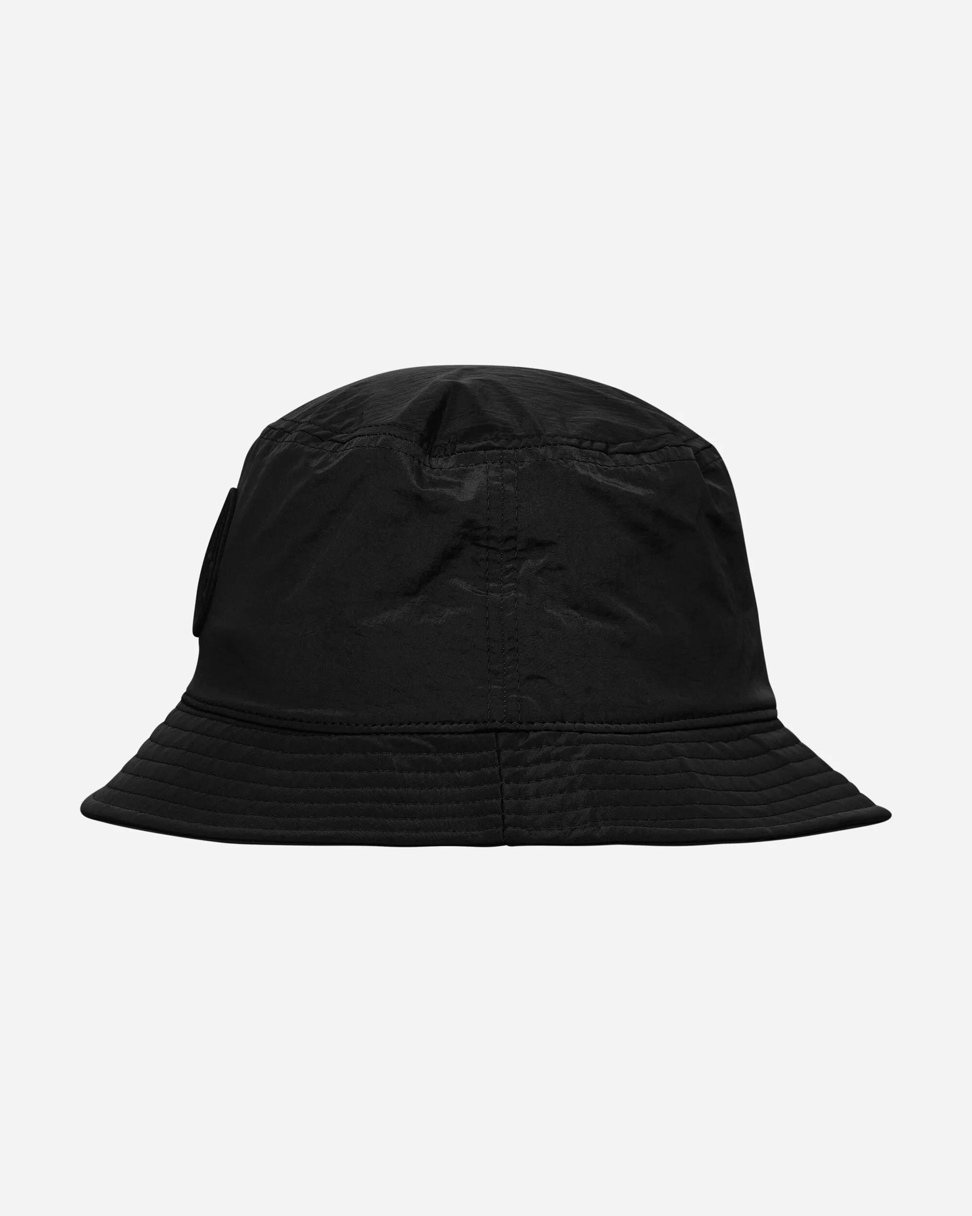 Nylon Metal Bucket Hat Black