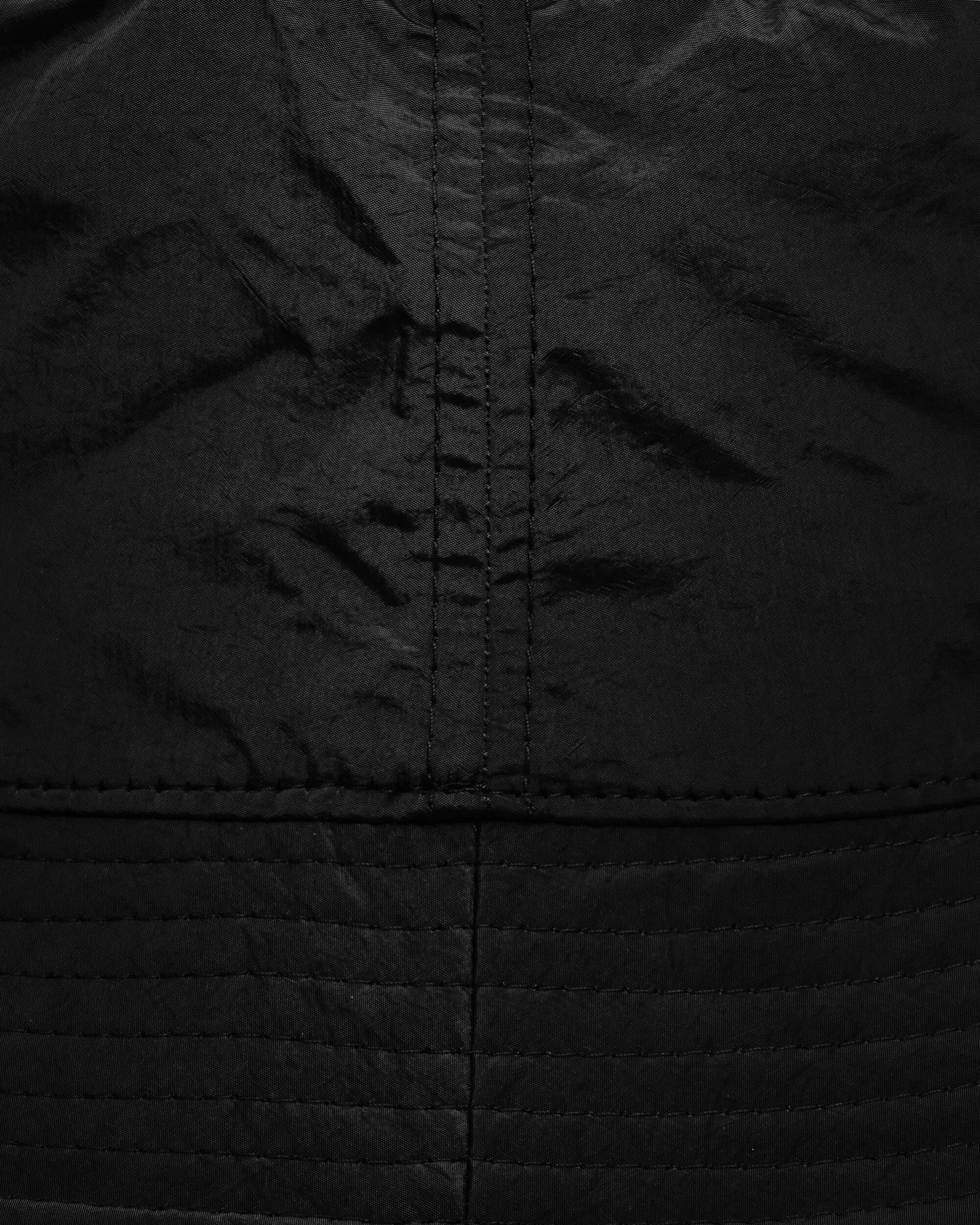 Nylon Metal Bucket Hat Black