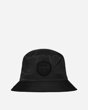 Nylon Metal Bucket Hat Black