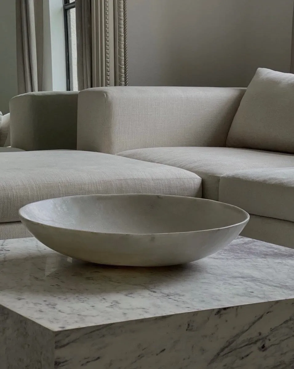 OFF-WHITE MARBLE BOWL