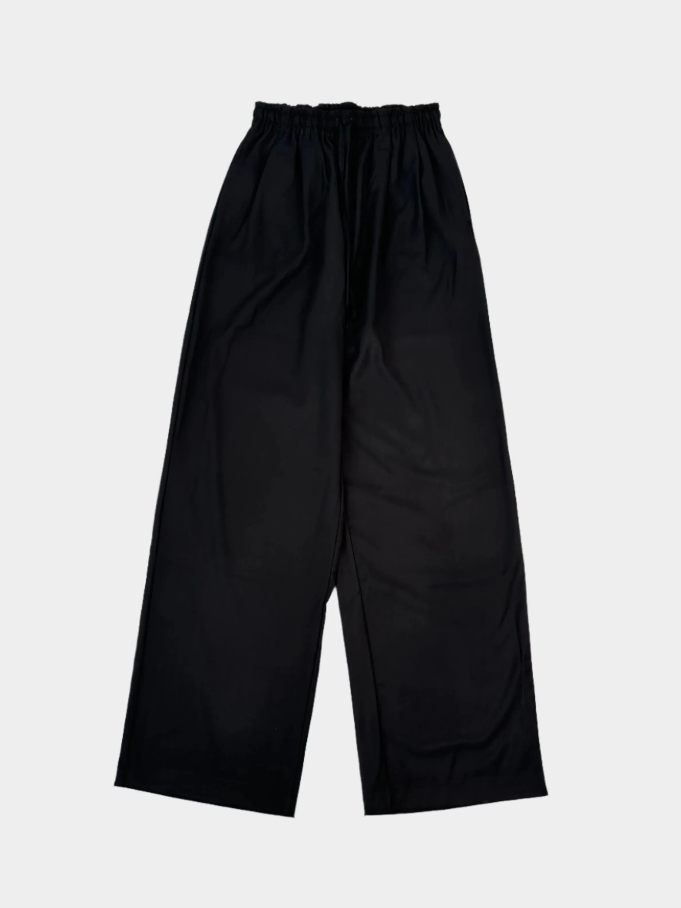 Pantalone Nero Over Con Coulisse E Vita Regolabile