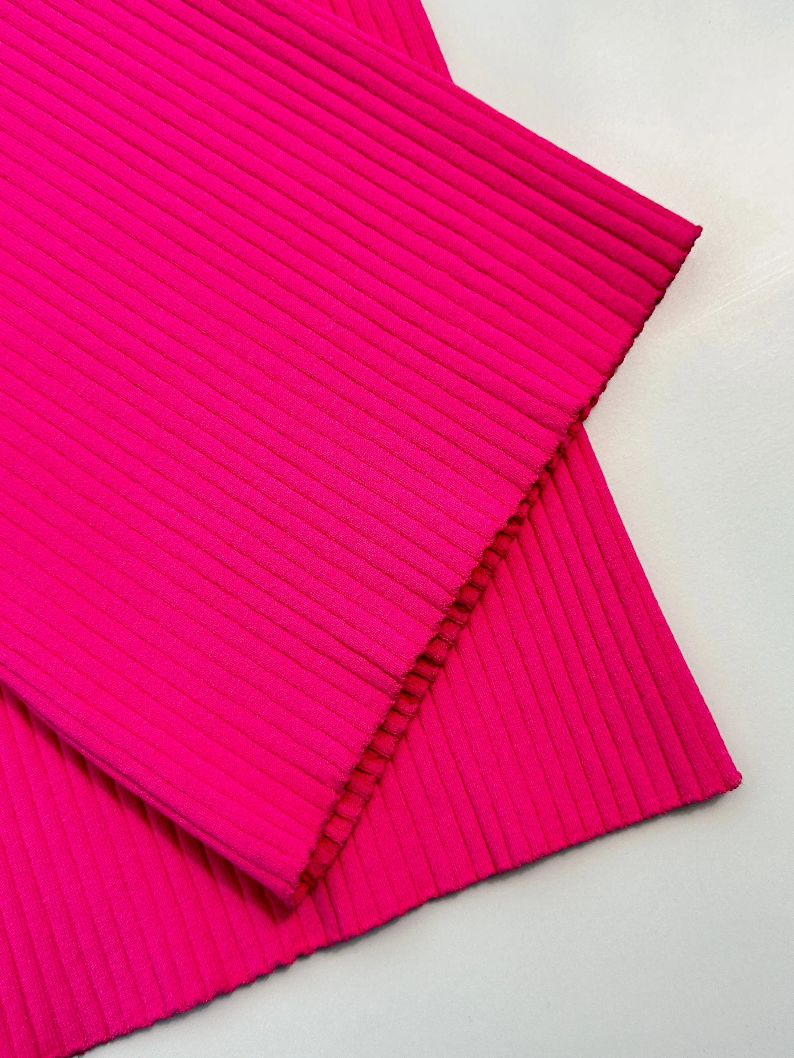 Pantaloni In Maglia A Costine Con Taglio Flare