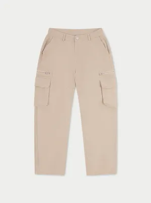 PATCH POCKET TWILL CARGOS - BEIGE