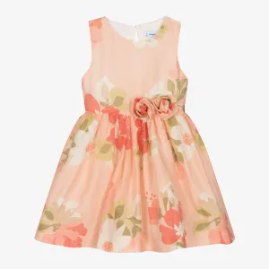 Peach Floral Summer Dress