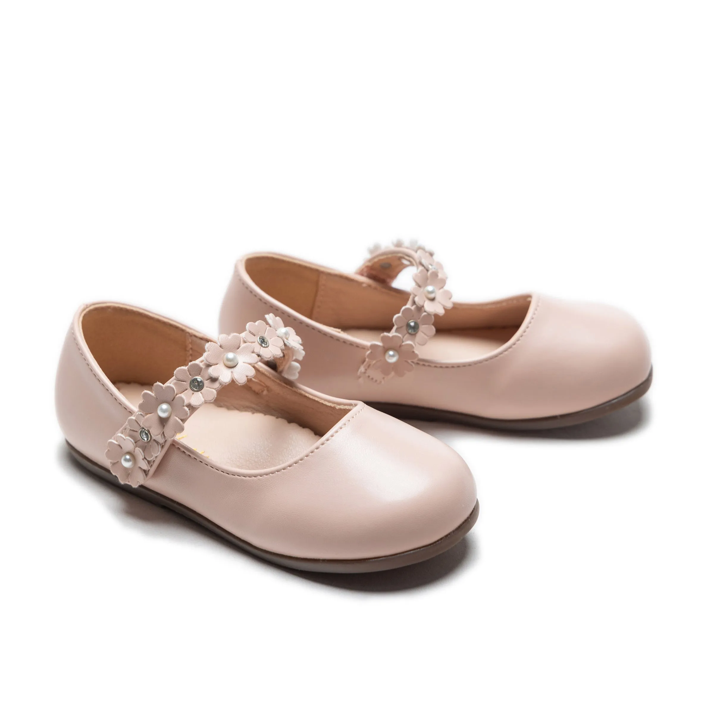 Pink Amelia Floral Band Flats