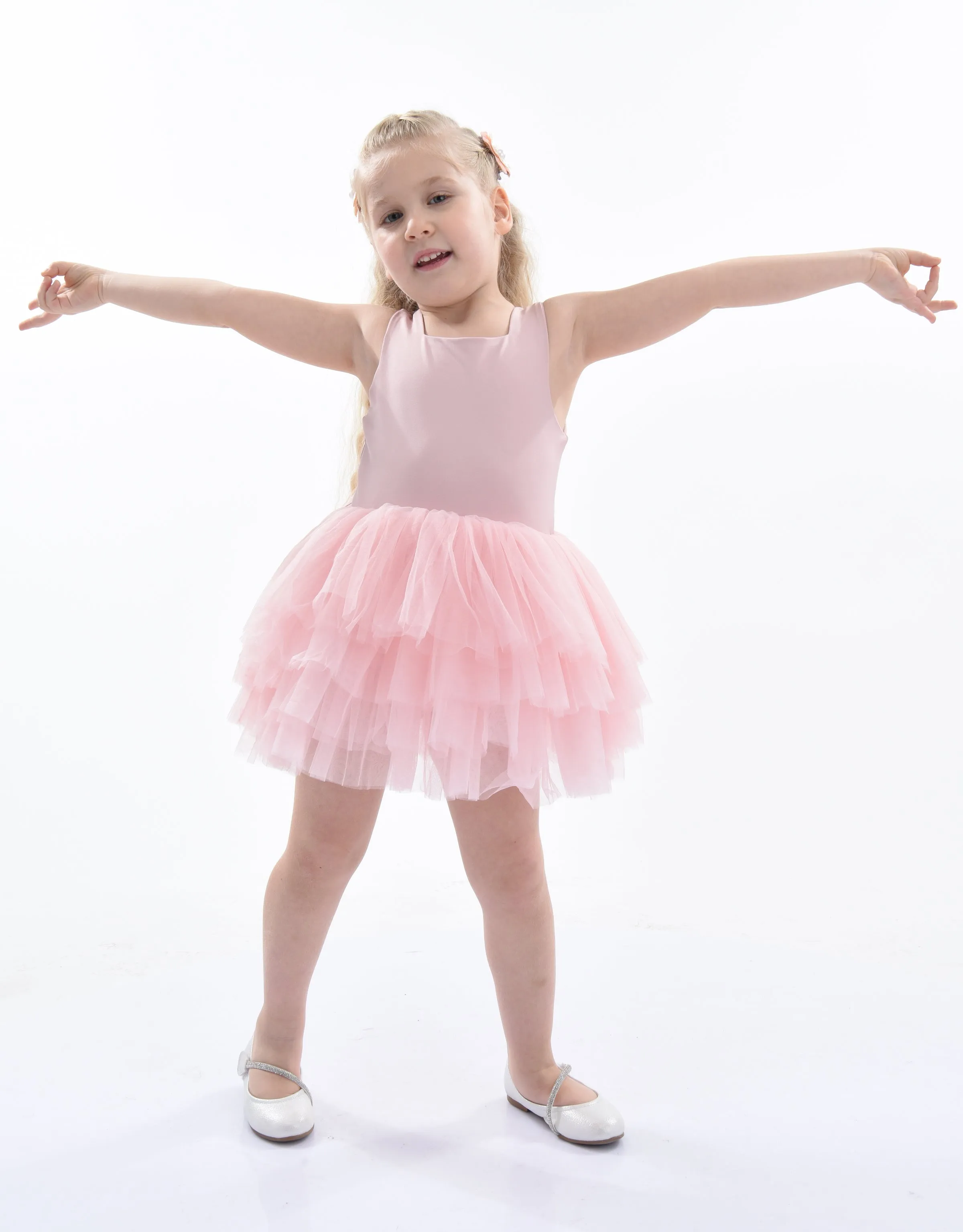 Pink Blush Solid Tutu Dress